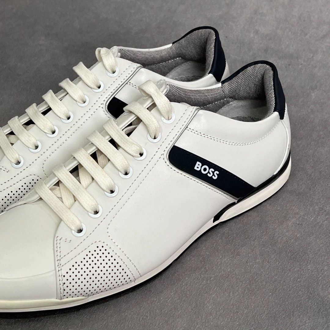 Hugo Boss HUGO BOSS White Leather Breathable Casual Sneakers Size US 9 / EU 42 - 5 Thumbnail