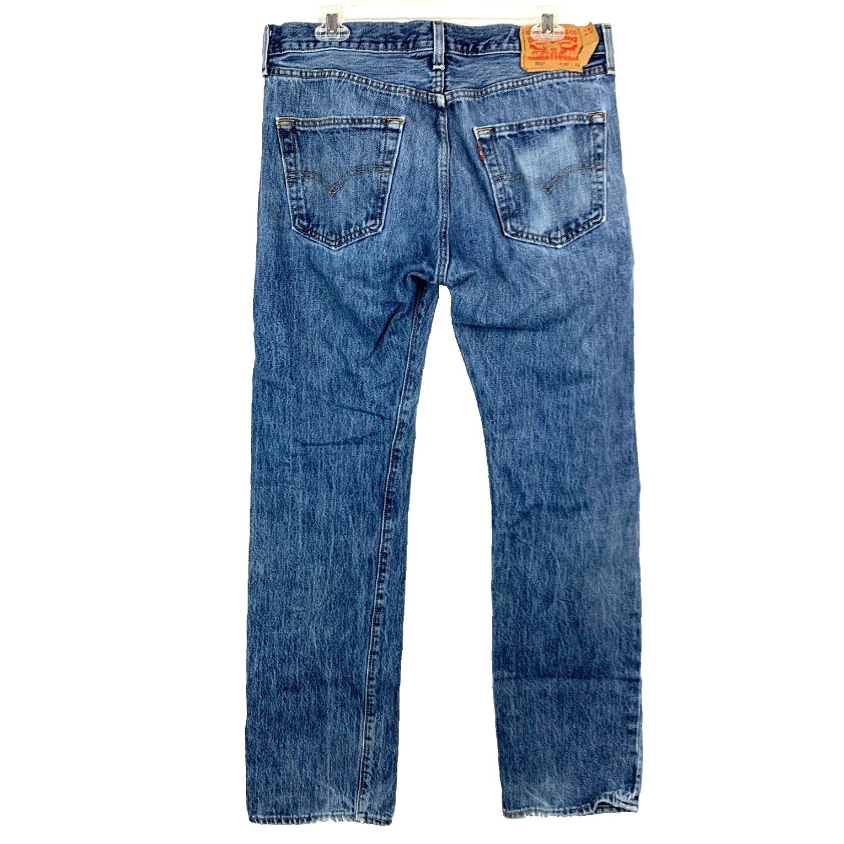 Levi's Levi's 501 Jeans Mens Regular Bootcut Denim Medium Wash 33 x 32 Cotton Blue Size US 33 - 3 Thumbnail