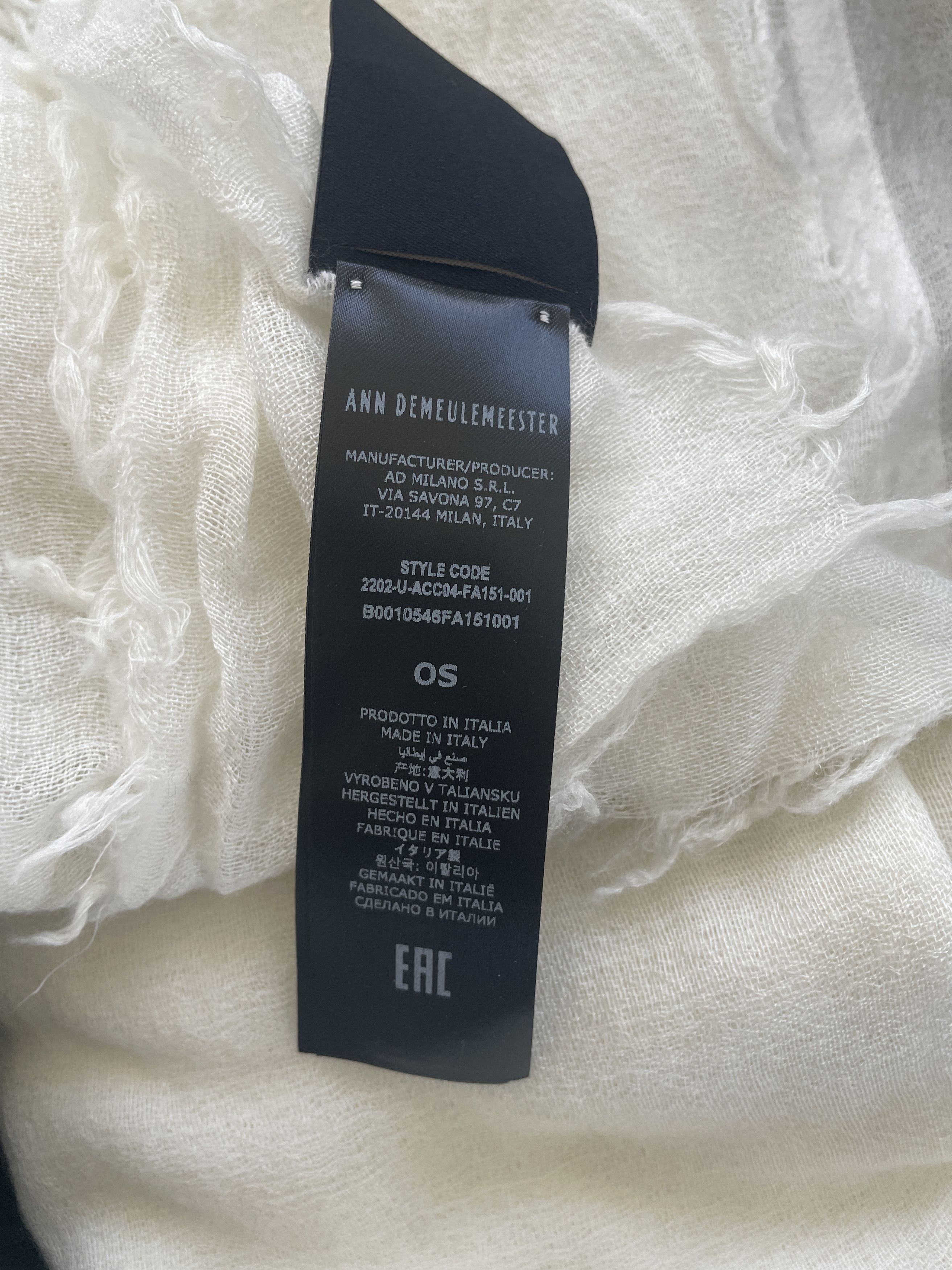 Ann Demeulemeester Sasha wool, silk, and cashmere scarf Size ONE SIZE - 7 Thumbnail