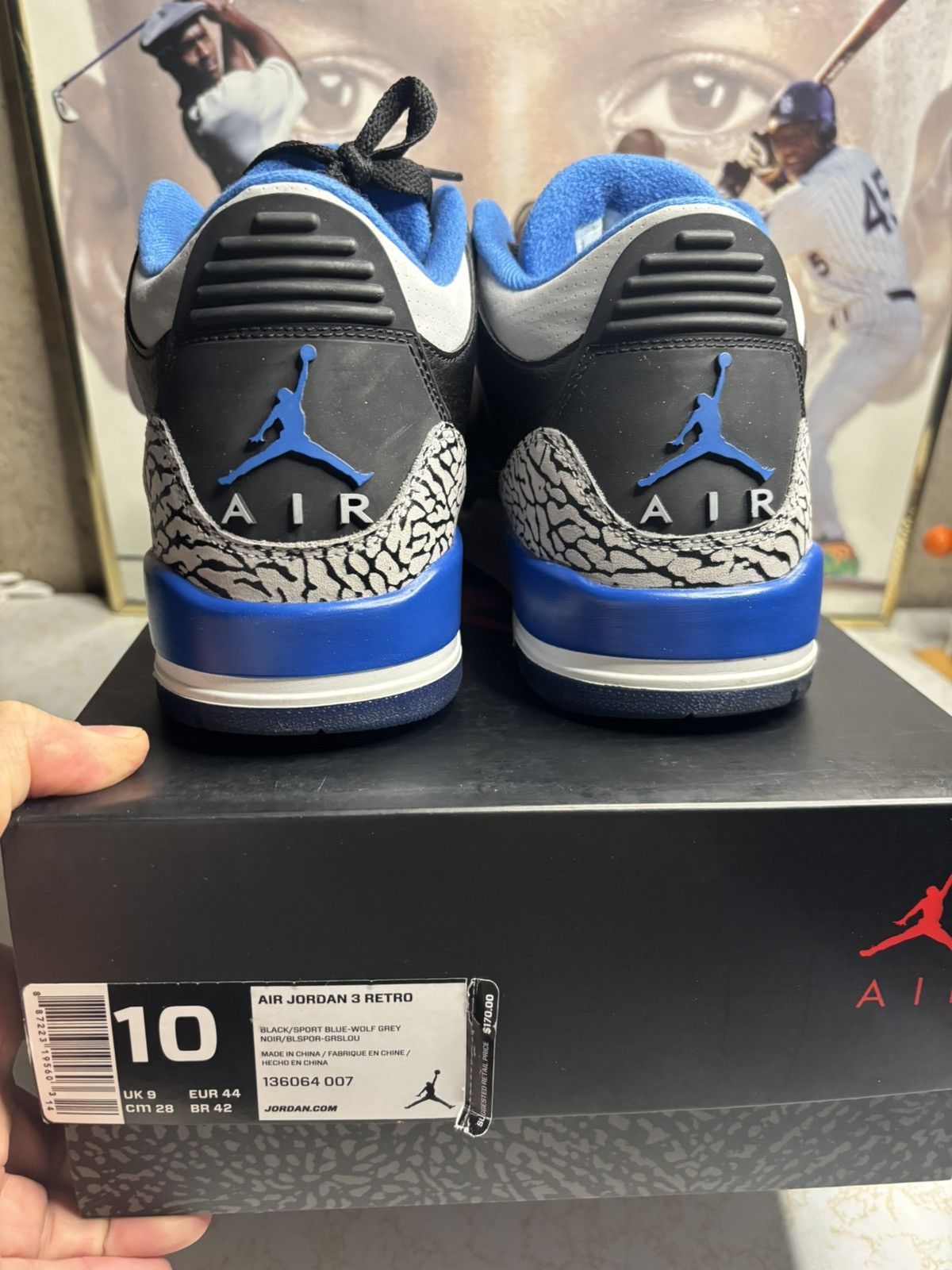 Jordan Brand Jordan Retro 3 ‘sport blue’ Size US 10 / EU 43 - 7 Thumbnail