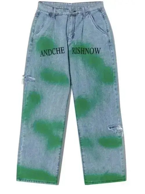 Japanese Brand × Vintage Graffiti print denim jeans streetwear Size US 34 / EU 50 - 3 Thumbnail