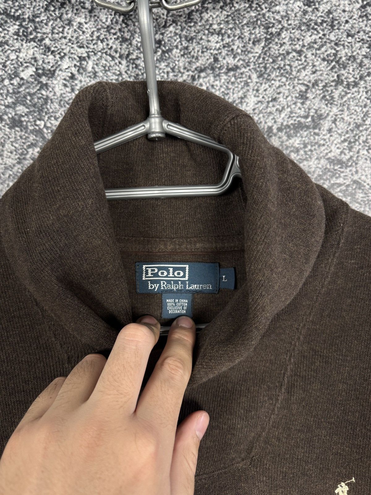 Polo Ralph Lauren Polo Ralph Lauren Shawl Pullover Sweatshirt Vintage Size L Size US L / EU 52-54 / 3 - 8 Thumbnail
