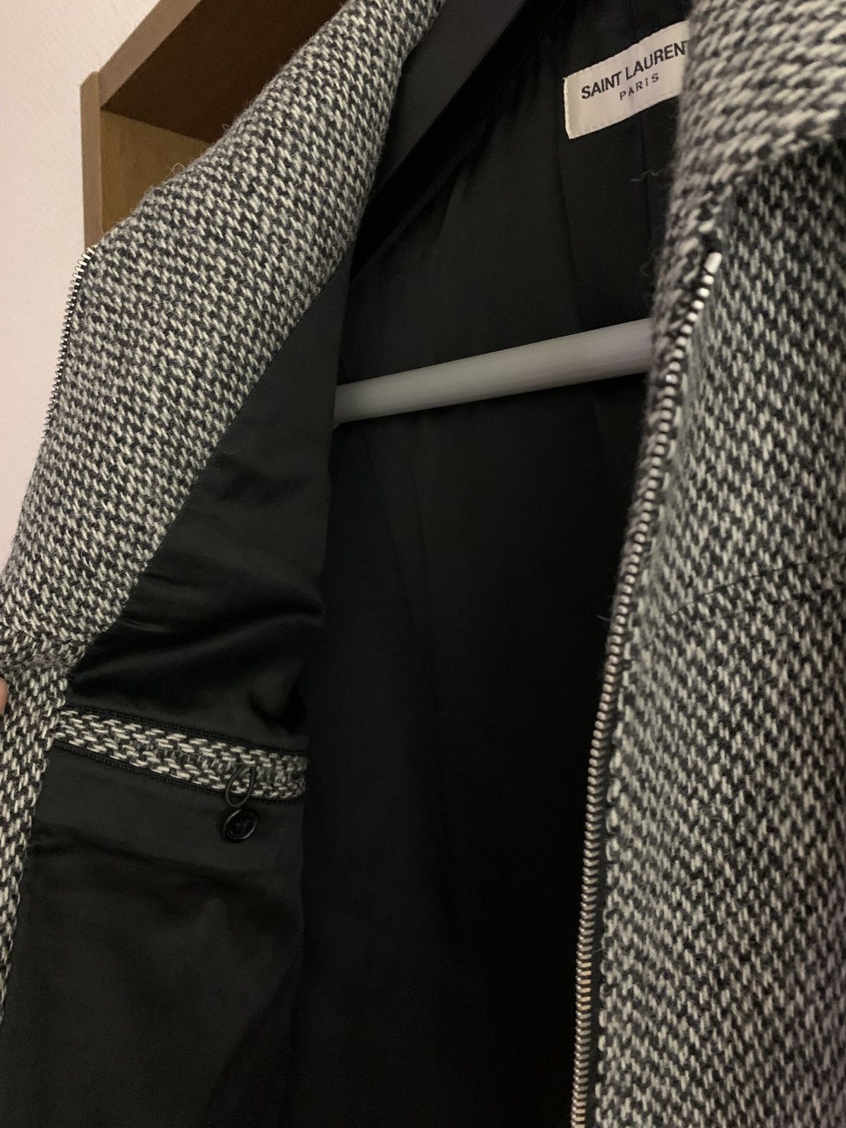 Saint Laurent Paris 14AW saint laurent HEDI tweed teddy jacket 54 vintage mascot Size US L / EU 52-54 / 3 - 5 Thumbnail