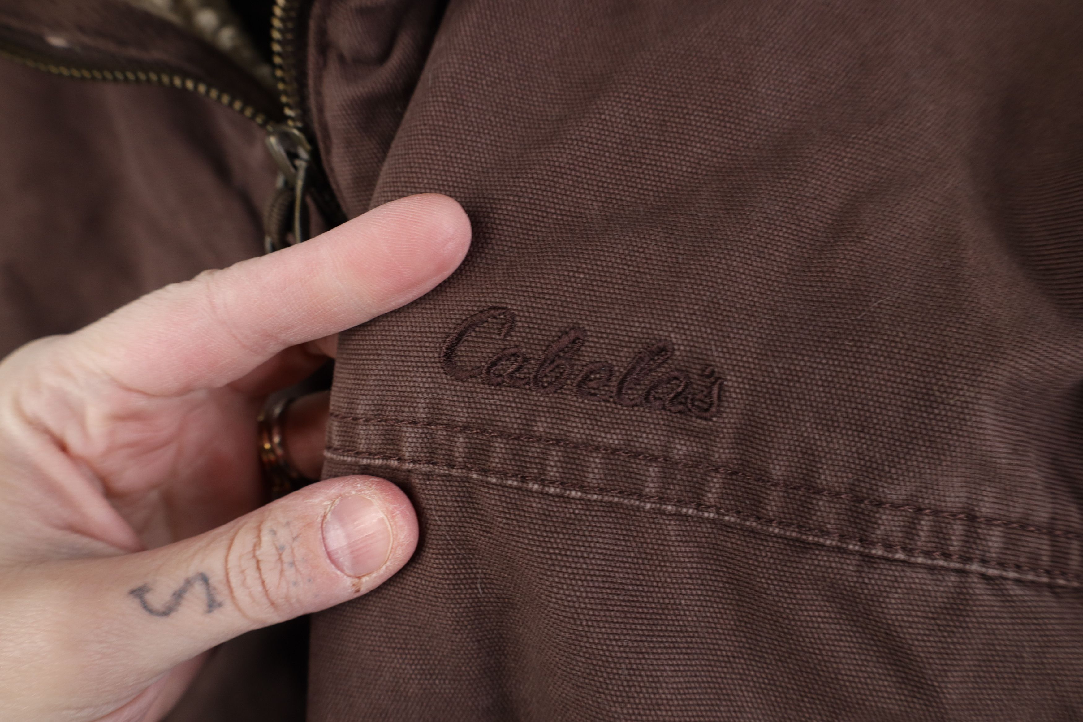 Cabelas Vintage Cabelas Camouflage Fleece Lined Canvas Bomber Jacket Size US M / EU 48-50 / 2 - 4 Thumbnail