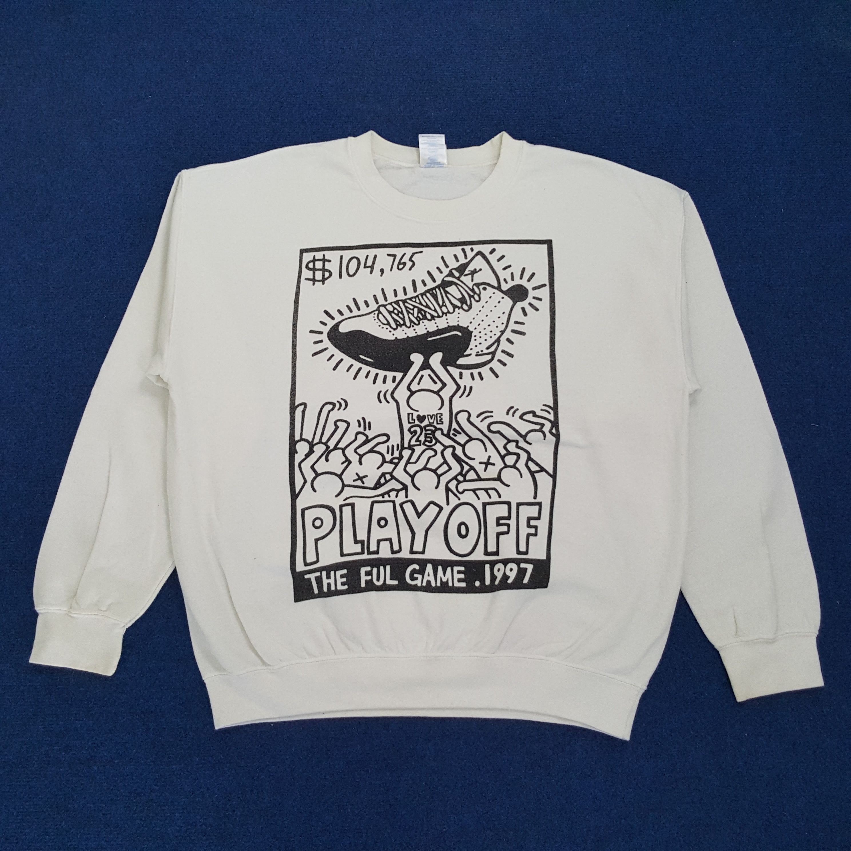 Keith Haring × Vintage Vintage Keith Haring Play Off Art Skatewear Sweatshirts Size US L / EU 52-54 / 3 - 1 Thumbnail