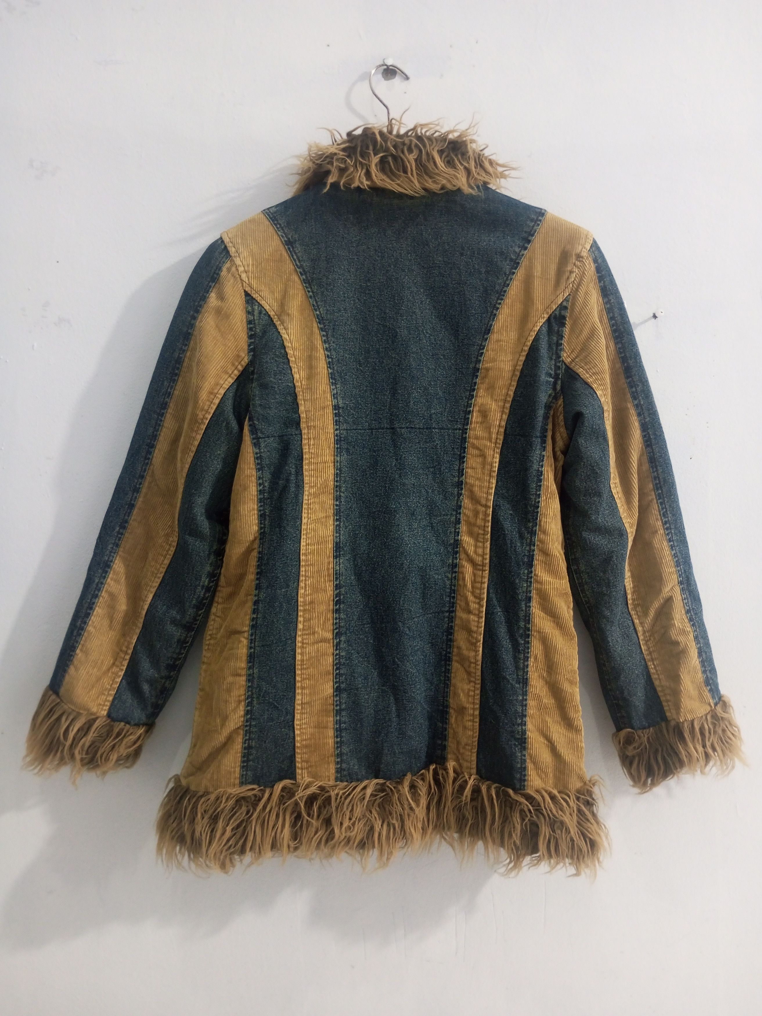 20471120 Here there fur jacket denim mix corduroy hidden pocket Size US M / EU 48-50 / 2 - 2 Thumbnail