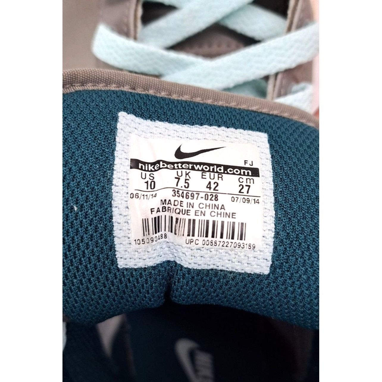 Nike Nike Sweet Classic High Top Women Sneaker Shoe Gray Blue 10 Size US 10 / IT 40 - 4 Thumbnail