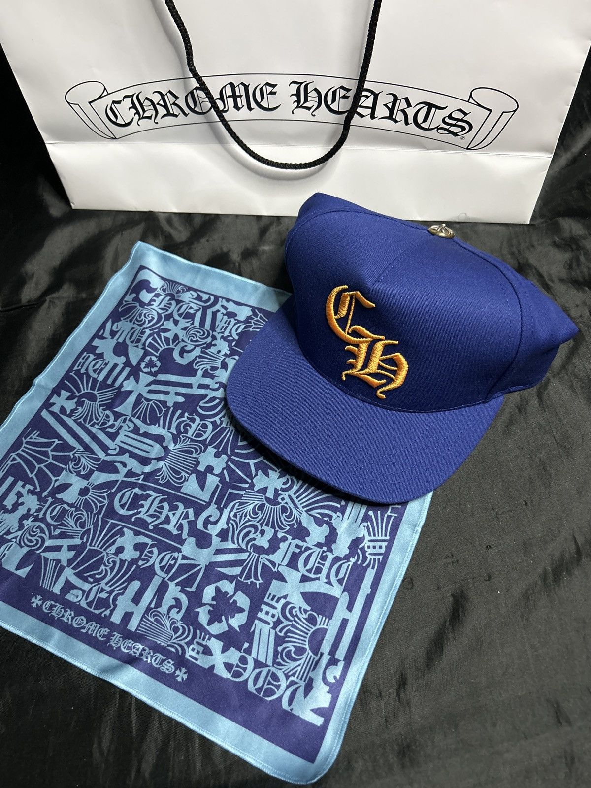 Chrome Hearts Chrome Hearts Blue/Yellow CH BaseBall Hat. Size ONE SIZE - 1 Thumbnail