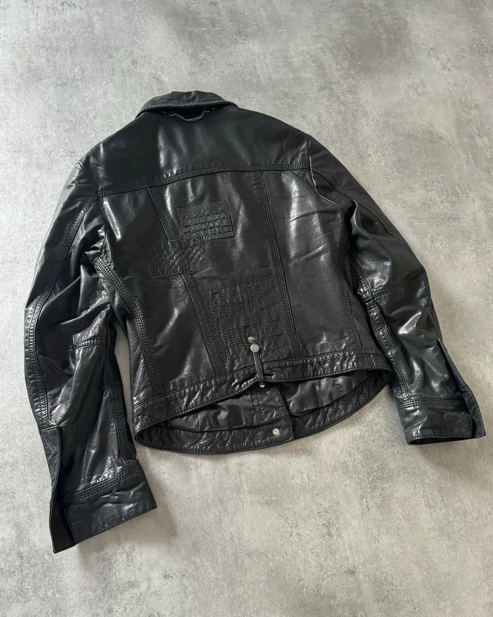 Designer × Marithe + Francois Girbaud × Vintage SS2013 Marithé + François Girbaud Calfwax Black Shadow Jacket Size S / US 4 / IT 40 - 3 Thumbnail