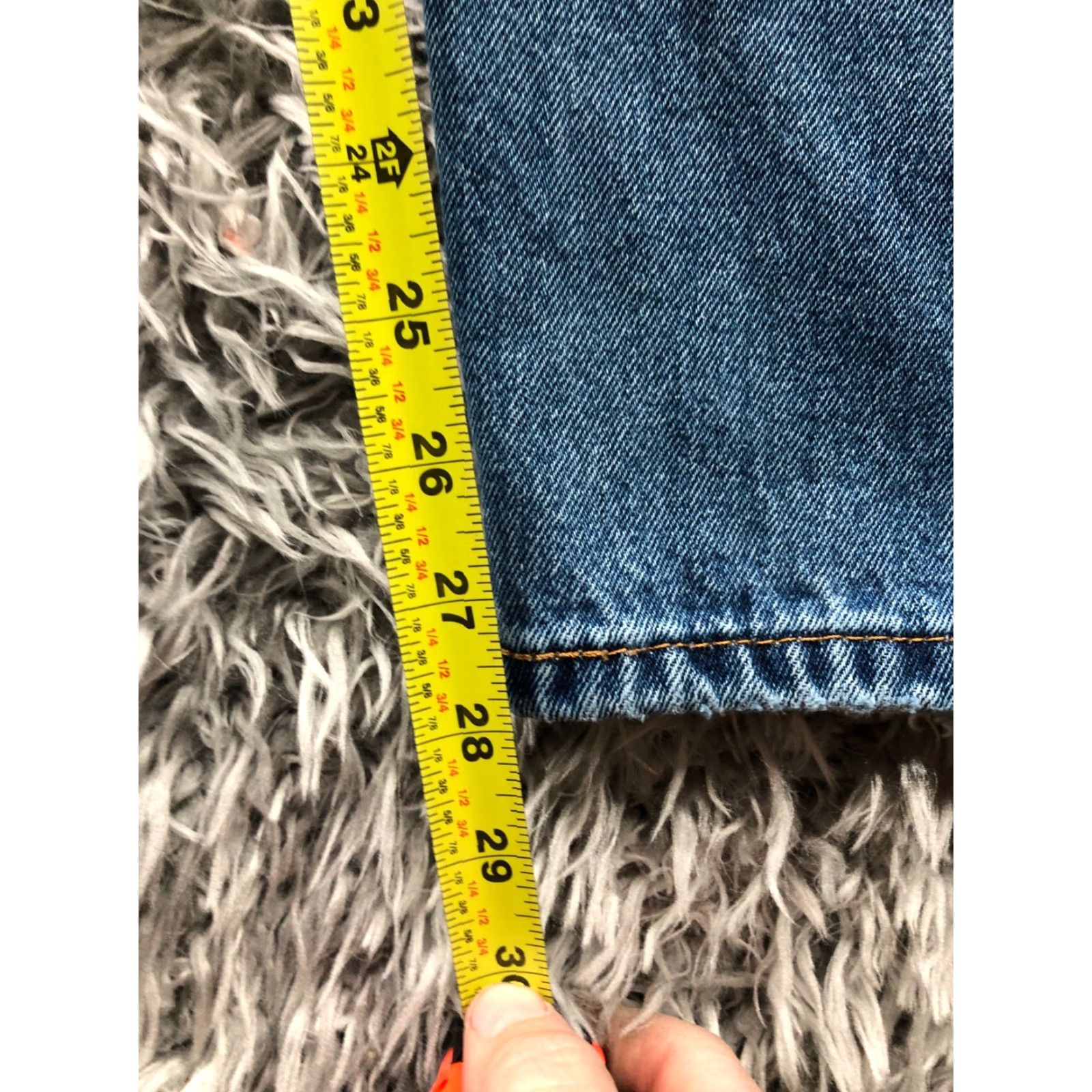 Levi's Levi's 505 Jeans Straight Mid Rise Blue 40 Mens Regular 40x30 Denim Cotton Blend 5-Pocket Modern Vintage: No Size US 40 / EU 56 - 3 Thumbnail