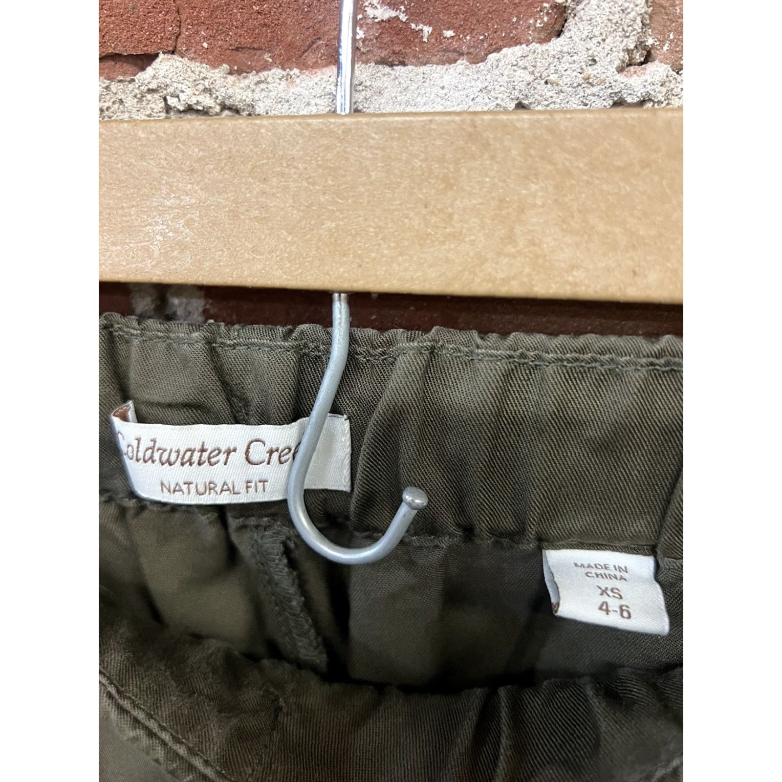 Coldwater Creek Coldwater Creek Pants Women XS Green Wide-Leg Tencel Natural Fit Travel Pull On Drawstring Size 26" / US 2 / IT 38 - 3 Thumbnail