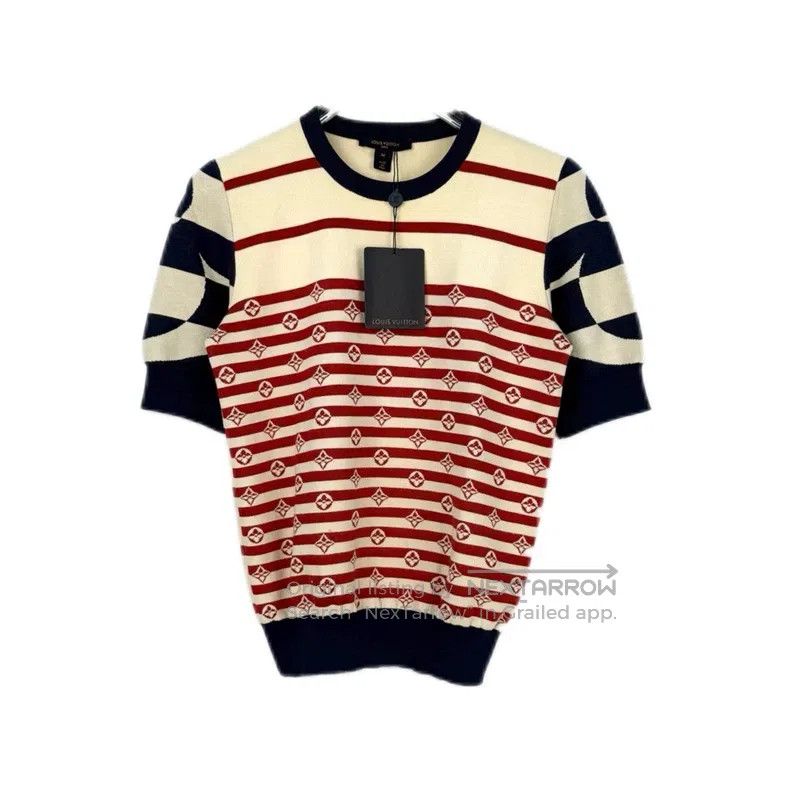 Louis Vuitton Louis Vuitton Red, blue and white stripes full logo mulber Size US M / EU 48-50 / 2 - 1 Thumbnail