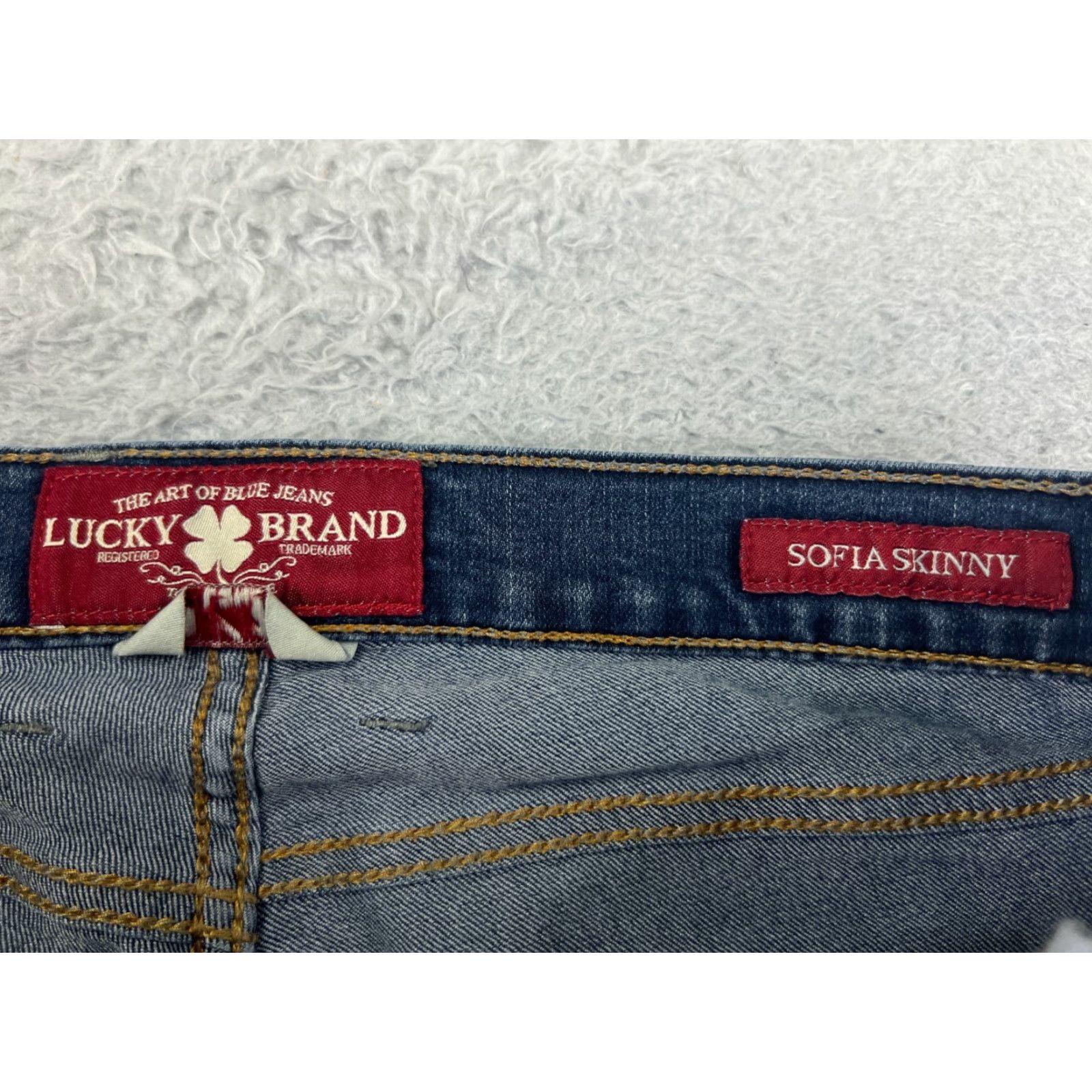 Lucky Brand Lucky Brand Jeans Skinny Blue Denim 25 27in 27in 27x27 Regular 8 Womens 90s Designer Baggy? Size 30" / US 8 / IT 44 - 6 Thumbnail
