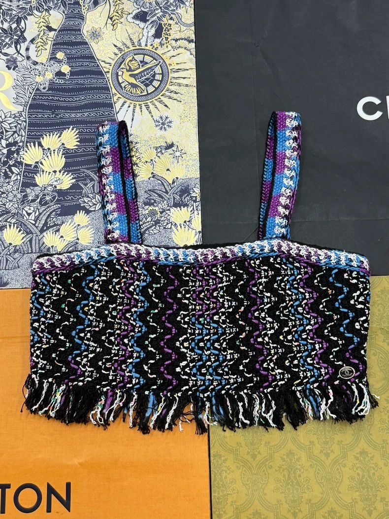 Chanel chanel Colourful tweed tassel suspenders Size XS / US 0-2 / IT 36-38 - 1 Thumbnail