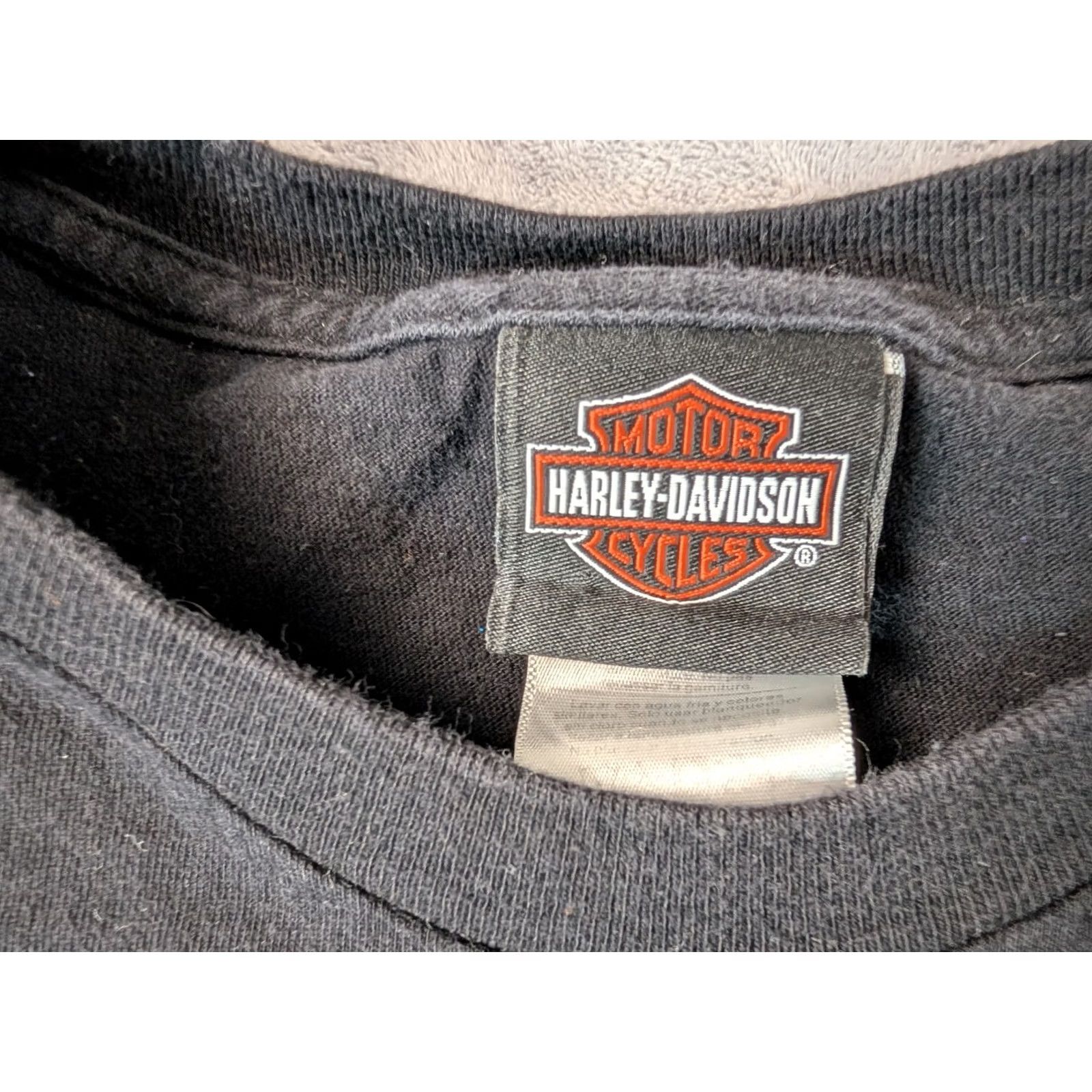 Harley Davidson VINTAGE Harley-Davidson T-Shirt Mens Black XL California Los Angeles Bartels Graphic Print Crew Neck Short Sleeve Vintage Yes Size US XL / EU 56 / 4 - 4 Thumbnail