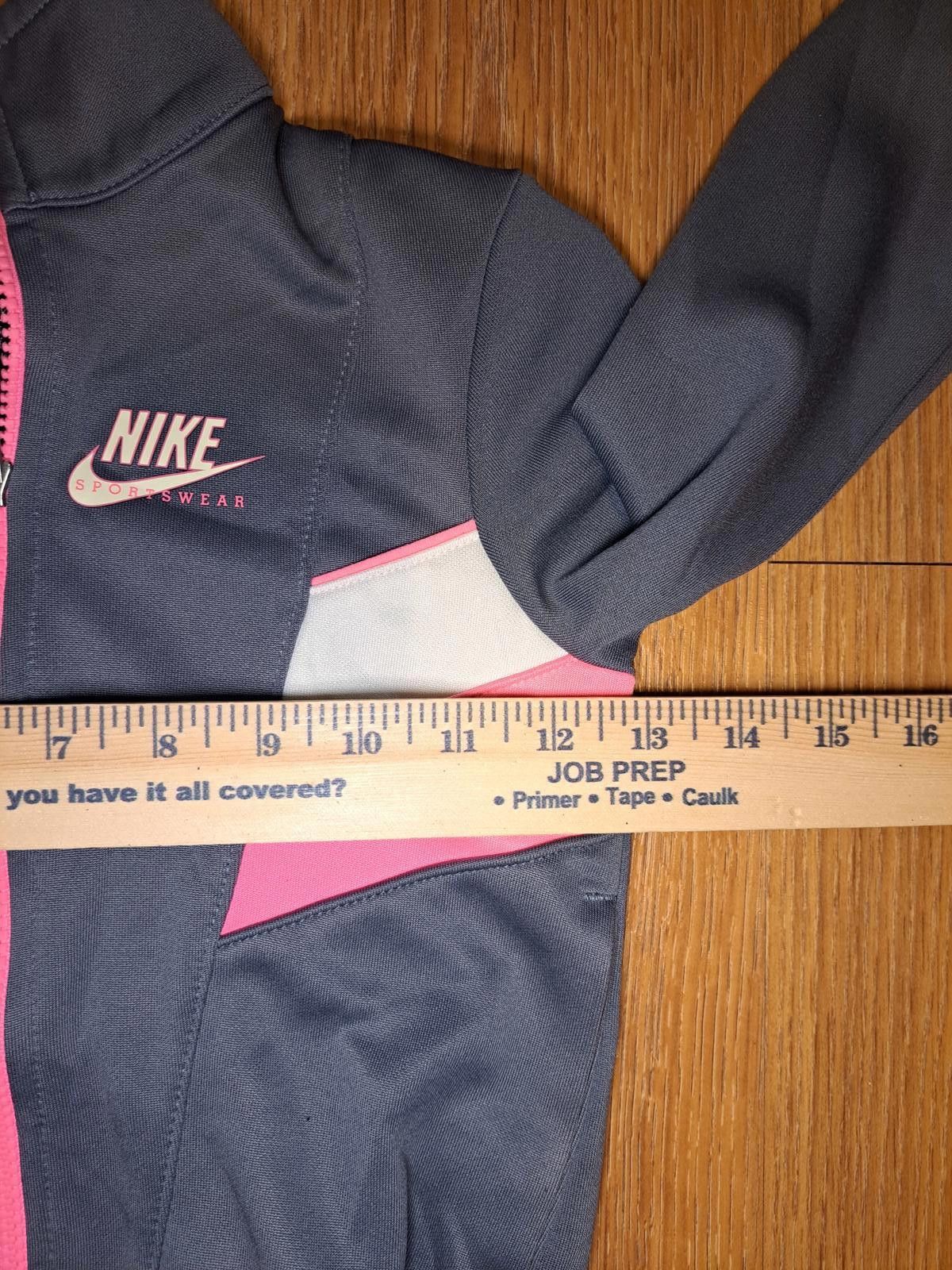 Nike Nike Activewear Jacket Girls XS 3-4 Years Gray Pink Full Zip Size XS / US 0-2 / IT 36-38 - 7 Thumbnail