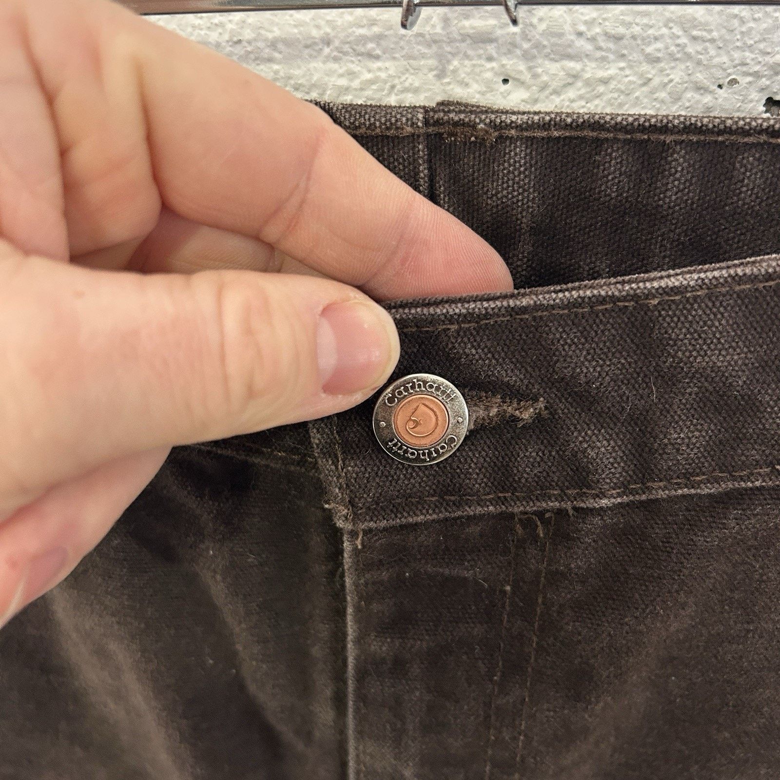Carhartt Vintage Carhartt DoubleKnee Work Pants “Dark Brown” Size US 31 - 14 Thumbnail