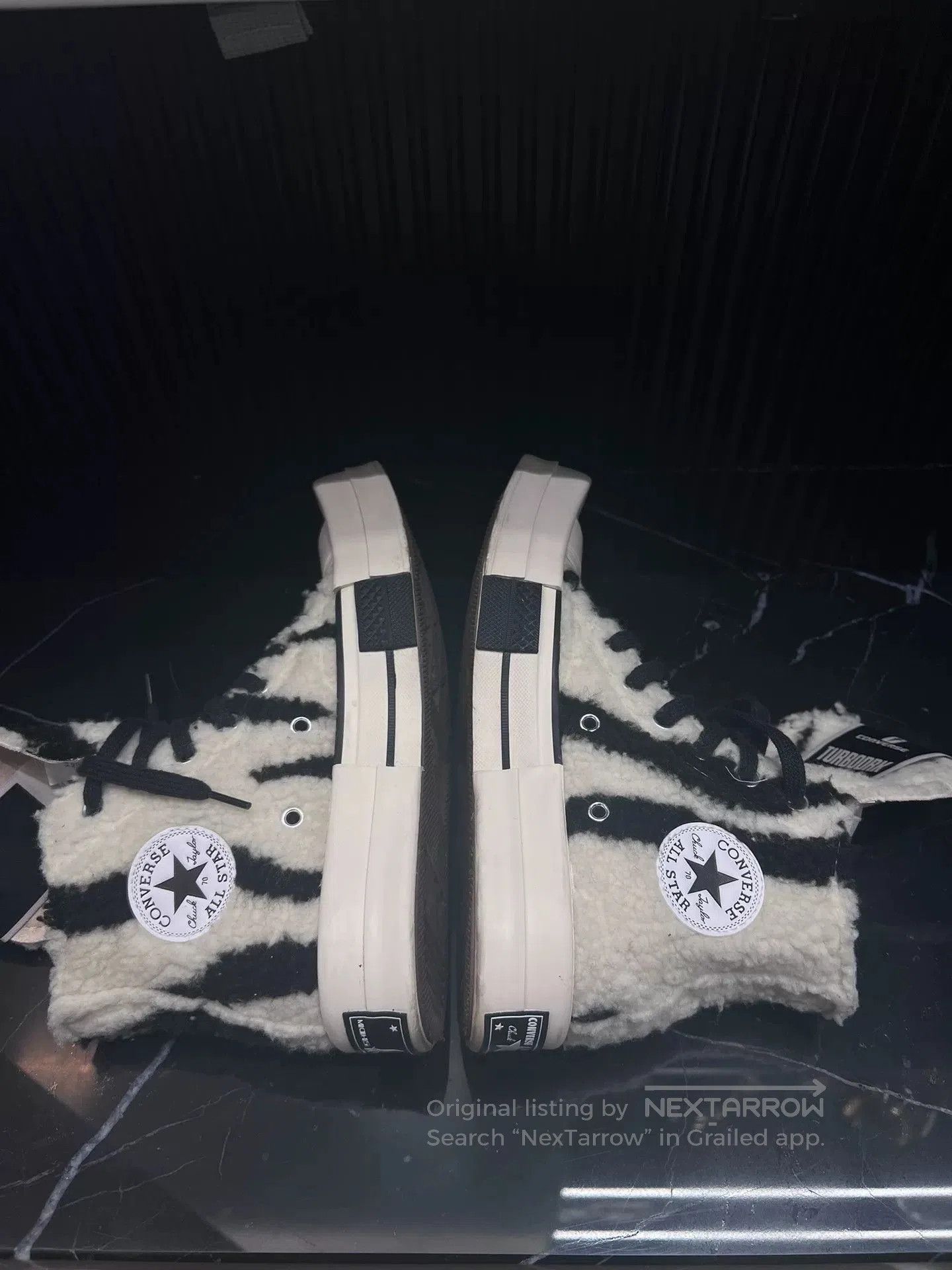 Rick Owens Drkshdw rick owens converse zebra high-top sneakers. Size US 5 / EU 37 - 6 Thumbnail