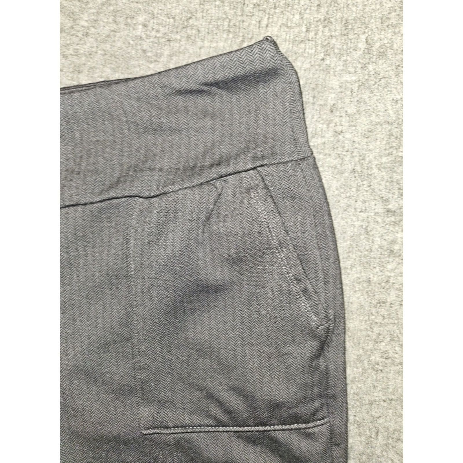 Vintage Mondetta Leggings Women's 2XL Ankle Gray Chevron Zip Pockets Yoga Pull On Plus Size Slim Stretch Lightweight Pockets Casual Activewear Size 40" / US 18 - 7 Thumbnail