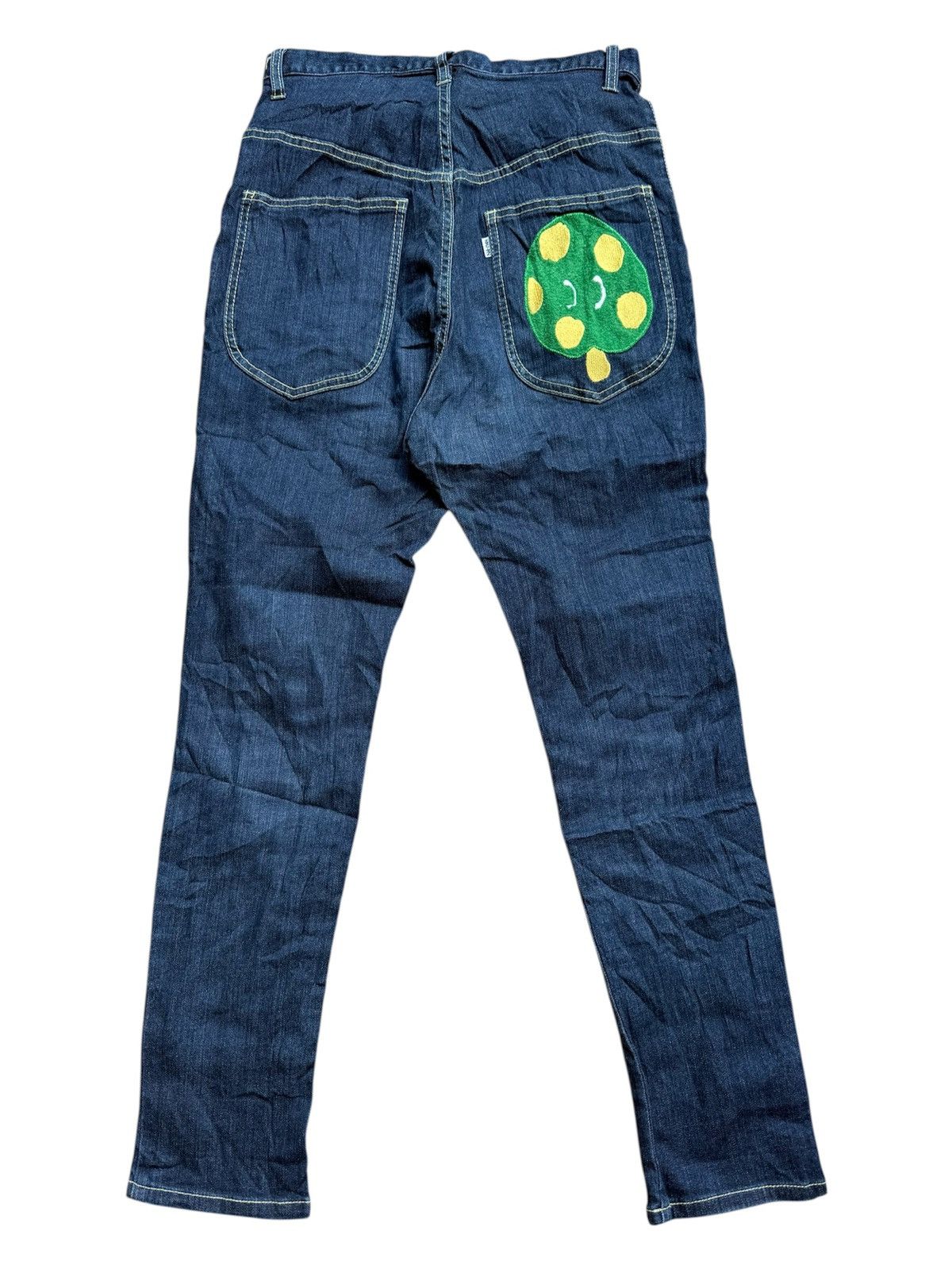 Issey Miyake Issey Miyake Label Ne-Net Embroidered Mushroom Jeans Size US 28 / EU 44 - 2 Thumbnail