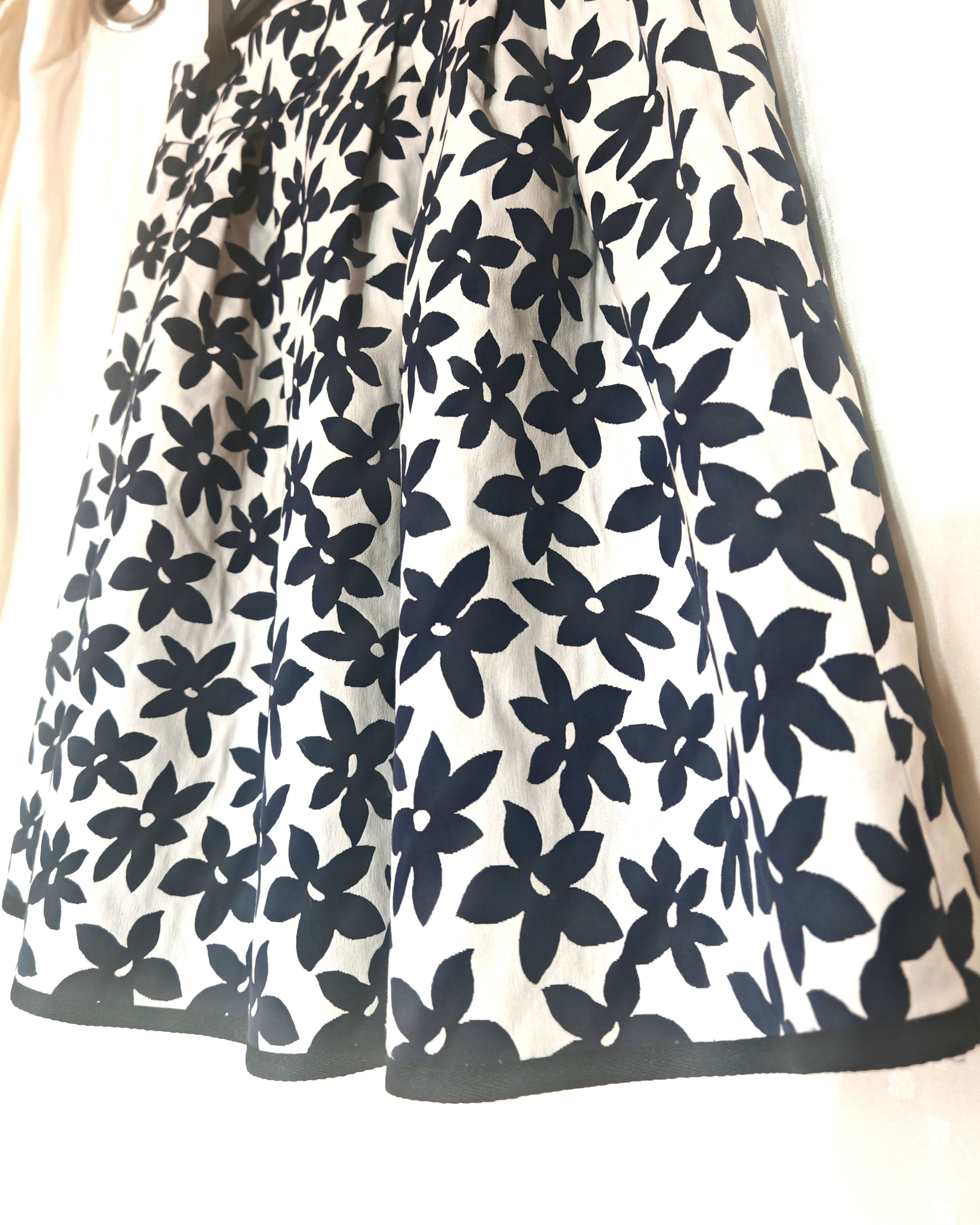Designer × Vintage Vintage Lawrence Grey Floral Cotton Skirt A-Line size L Size 30" / US 8 / IT 44 - 4 Thumbnail