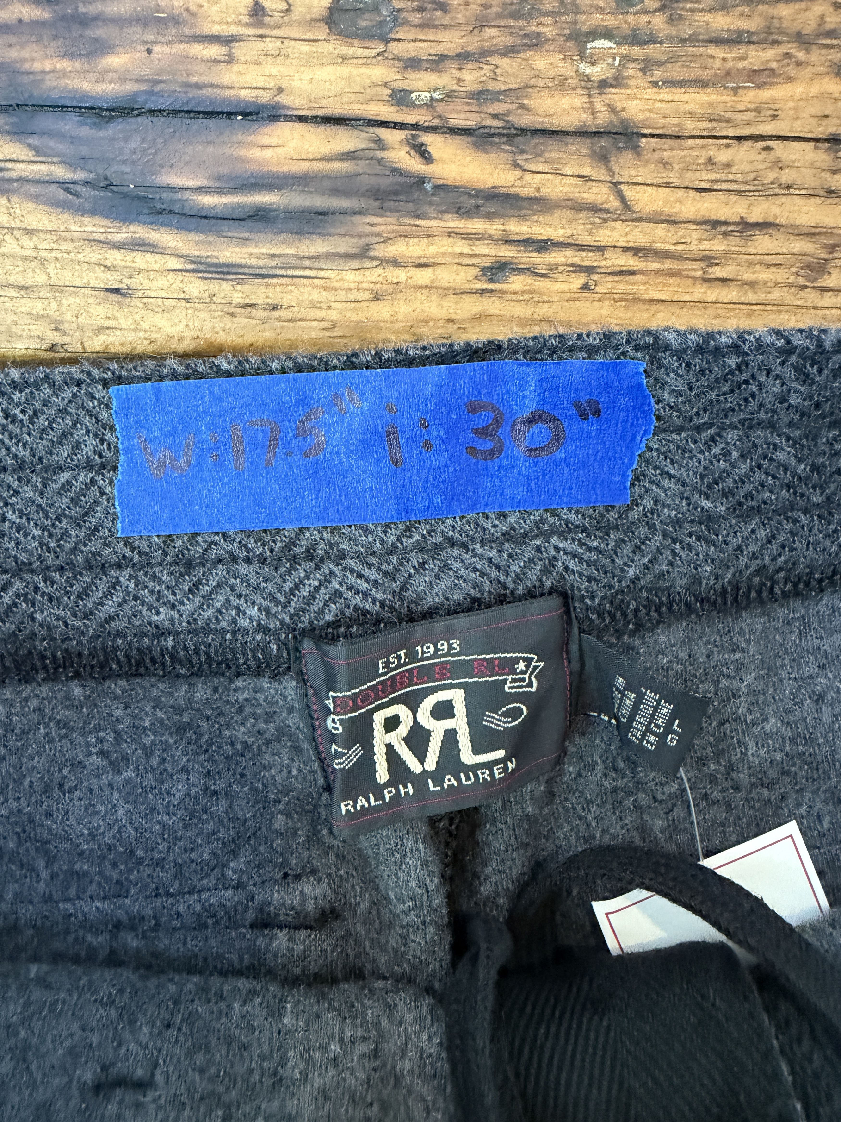 RRL Ralph Lauren RRL Charcoal Herringbone Sweatpants Size US 34 / EU 50 - 5 Thumbnail