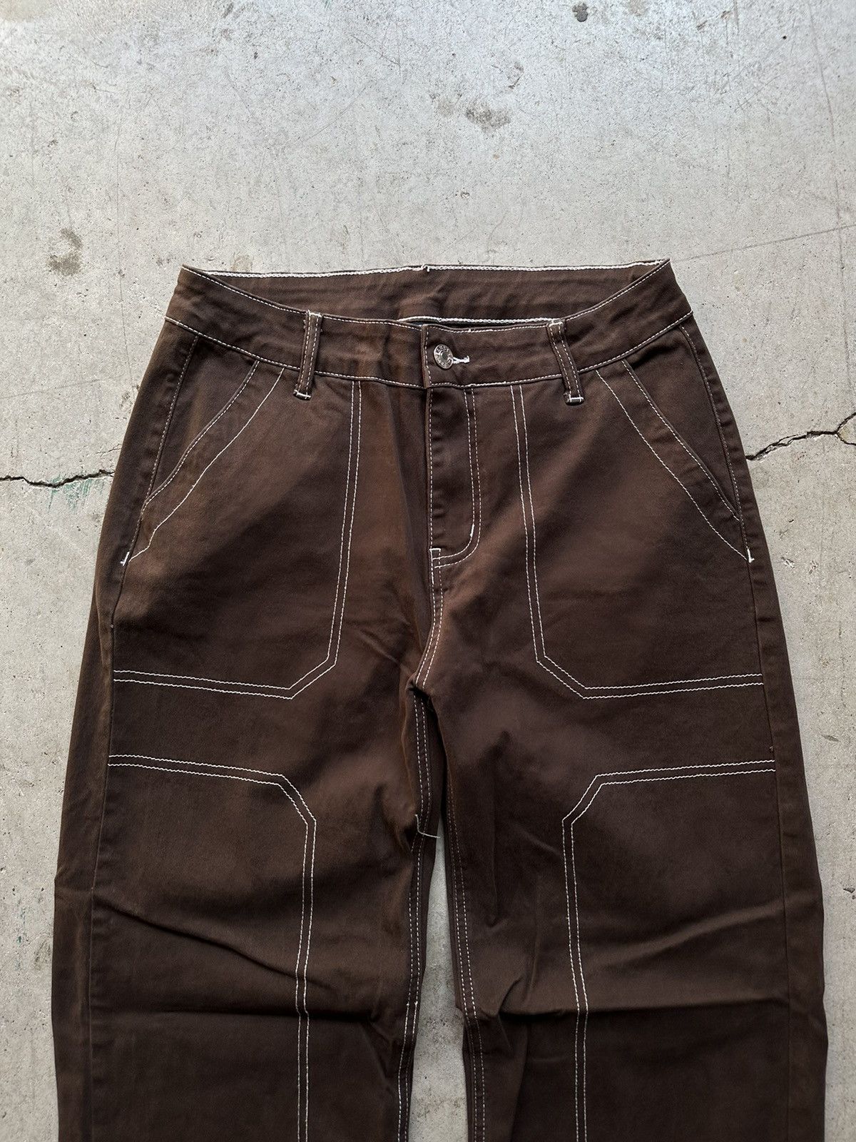 Dickies Y2K Vintage Brown wide leg cargo pants Size 30" / US 8 / IT 44 - 3 Thumbnail