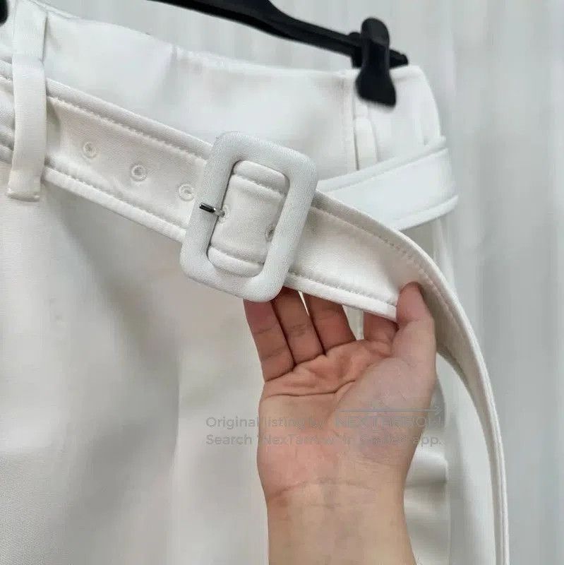 Prada Prada White Nylon Midi Skirt for Women. Size 23" - 5 Thumbnail