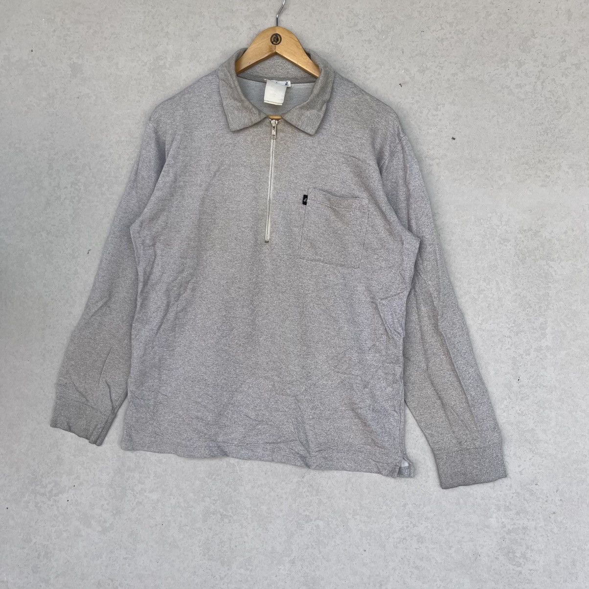 Other Vintage Grey Quarter Zip Sweatshirt With Pocket Size M Size M / US 6-8 / IT 42-44 - 2 Thumbnail