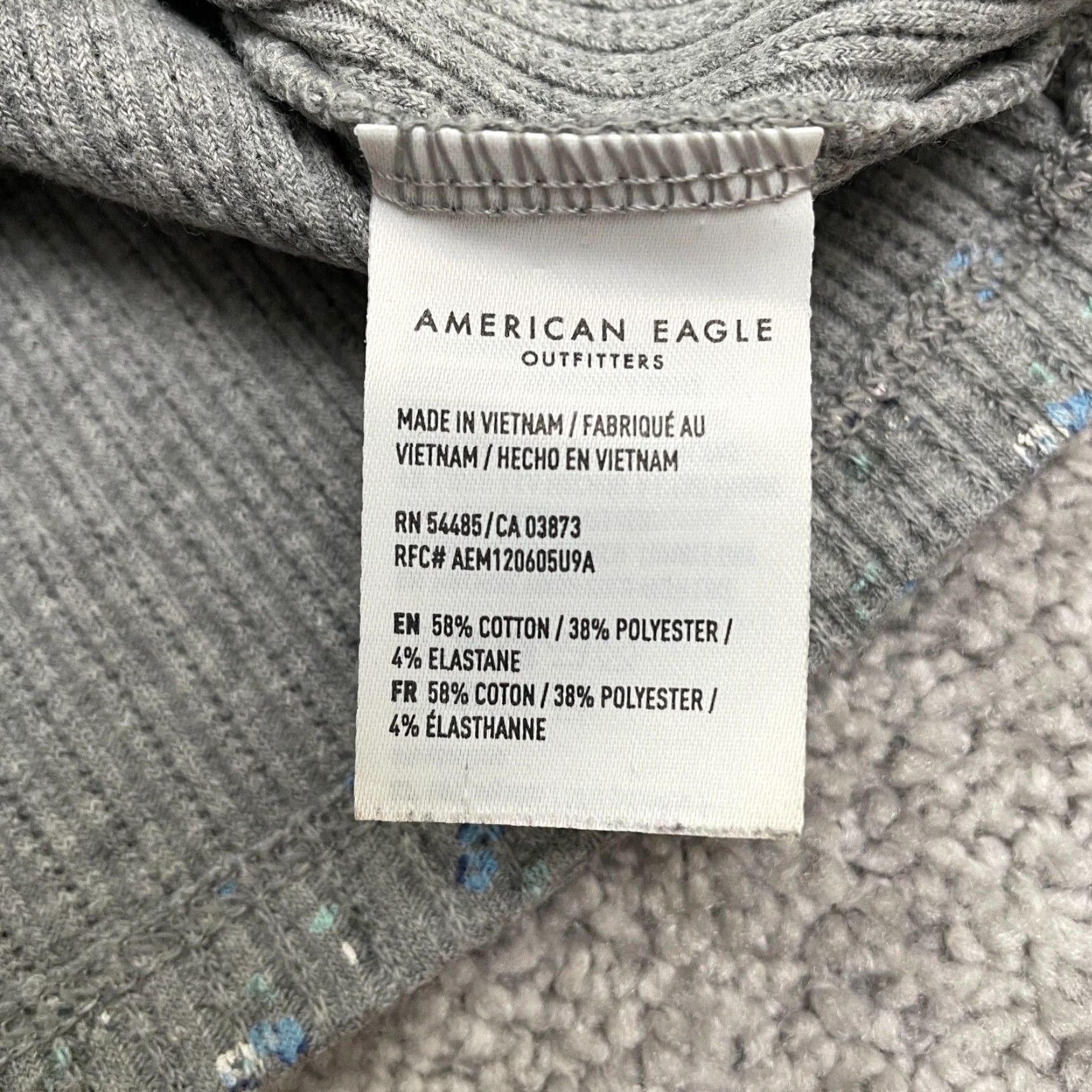 American Eagle Outfitters American Eagle Top Juniors XS Gray Floral Crew Neck Short Sleeve Ribbed Knit Size XS / US 0-2 / IT 36-38 - 7 Thumbnail