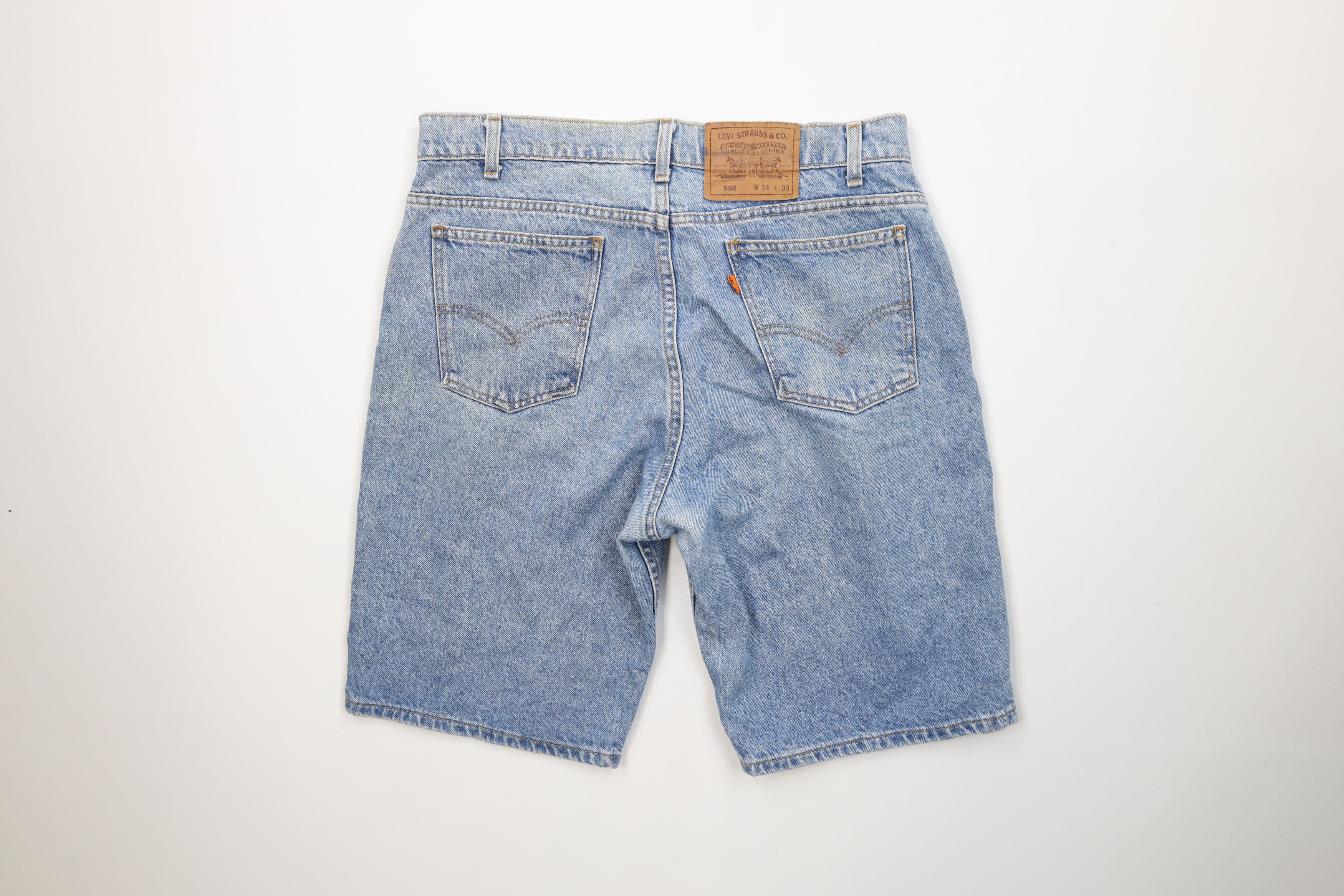 Levi's Vintage 90s Levis 550 Orange Tab Relaxed Denim Shorts USA Size US 34 / EU 50 - 10 Thumbnail