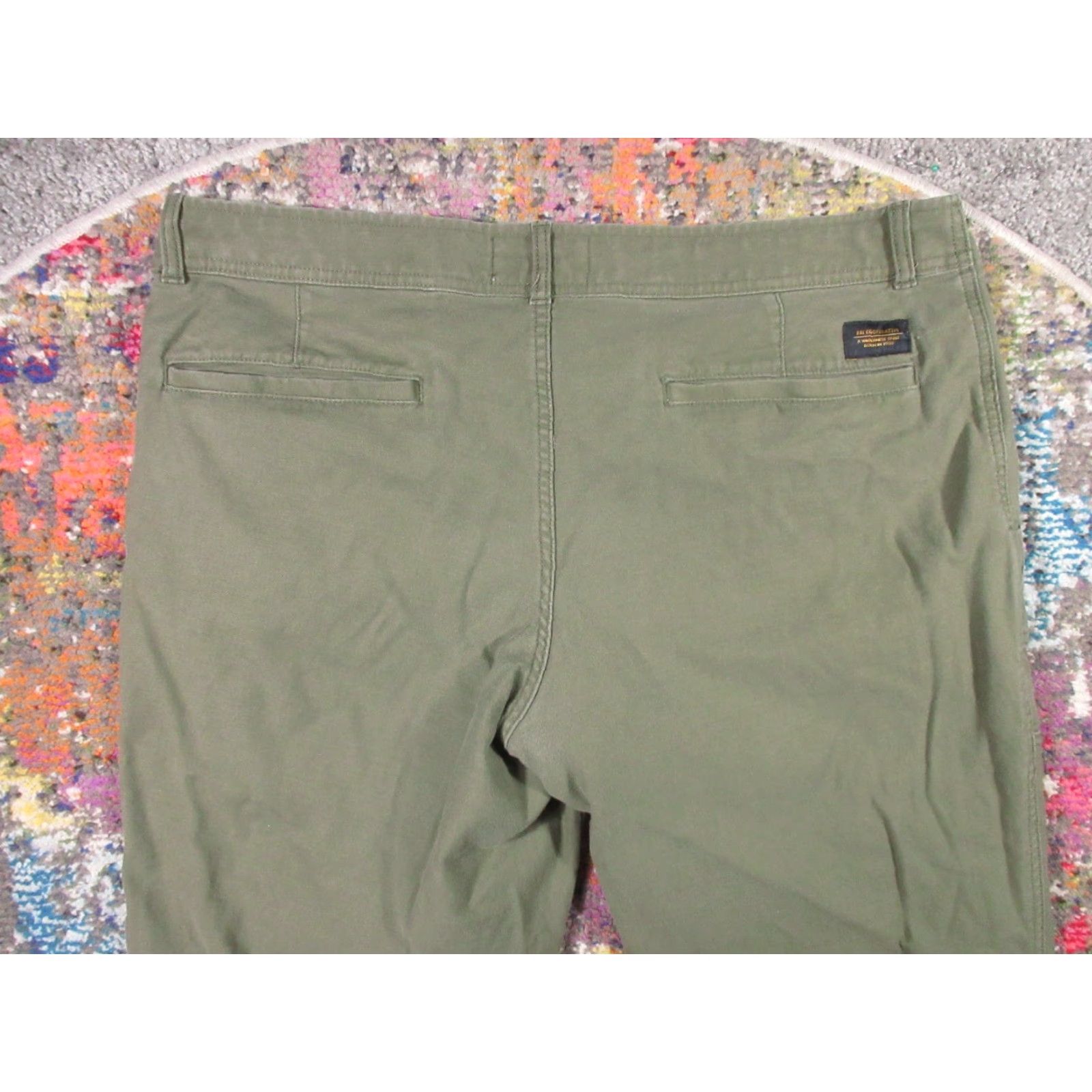 Vintage REI Co-op Trailsmith Jogger Pants Mens 40x30 Green Stretch Canvas Hiking Casual Baggy Style Pockets Logo 30 Inseam Regular Rise 10-12" Size US 40 / EU 56 - 4 Thumbnail