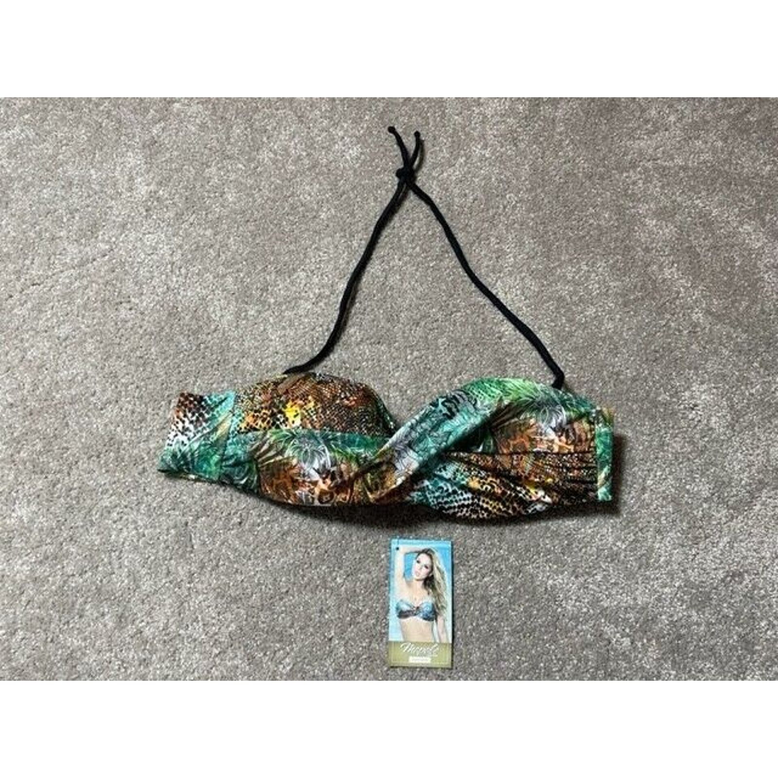 Other Mapale Bandeau Swim Top Womens M Botanic Jungle Twist Green Size M / US 6-8 / IT 42-44 - 1 Thumbnail