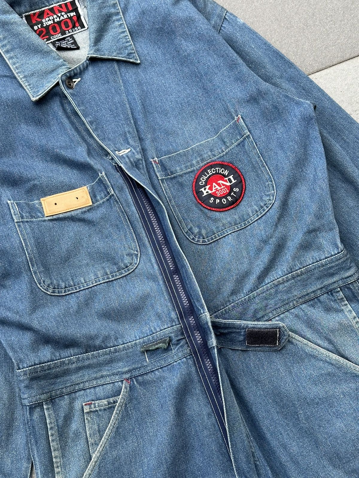 Karl Kani 2000s Kani Sports Auto Club Toys Baggy Denim Coveralls Size US 34 / EU 50 - 15 Thumbnail