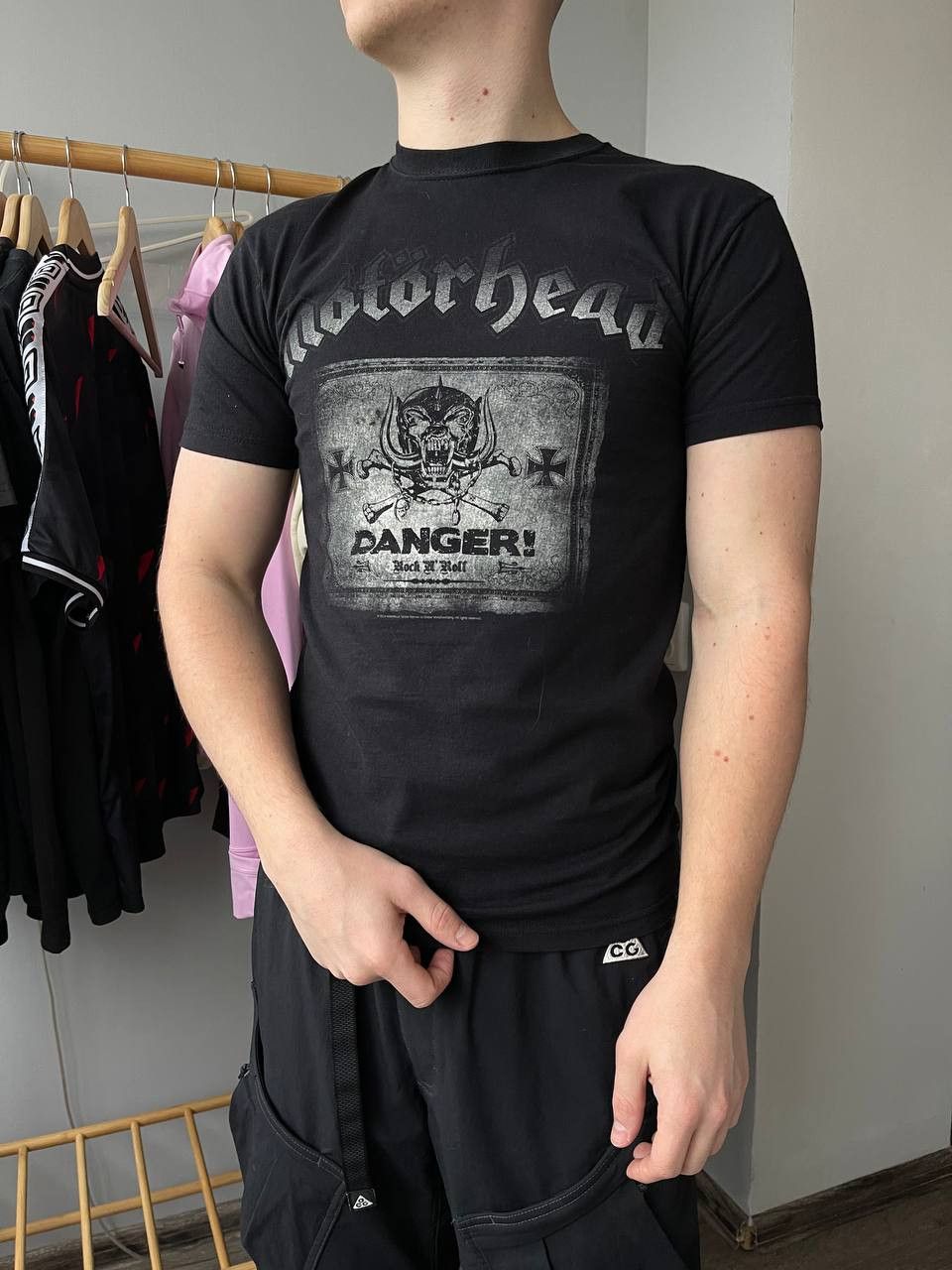 Streetwear × Vintage Motorhead Mens T Shirt Black Danger Sign War Size US S / EU 44-46 / 1 - 1 Thumbnail