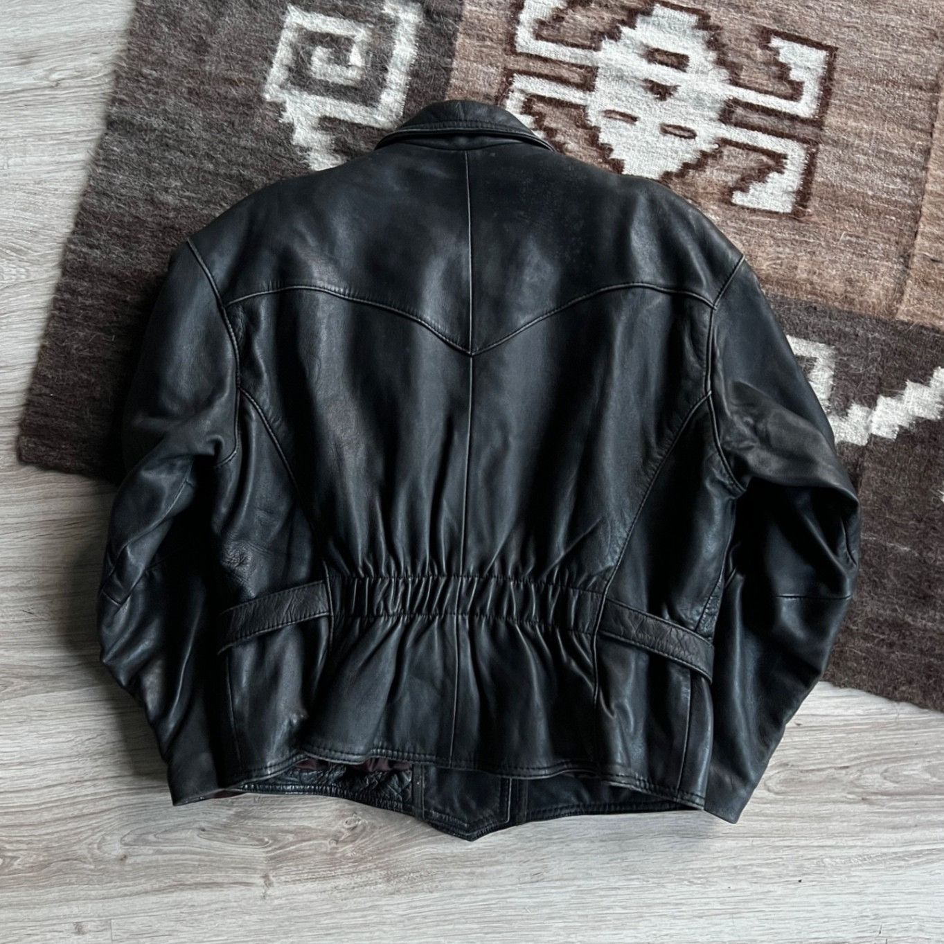 Leather Vintage Hurricane Hawkins Leather Biker Moto Jacket 9732AC Size US L / EU 52-54 / 3 - 7 Thumbnail