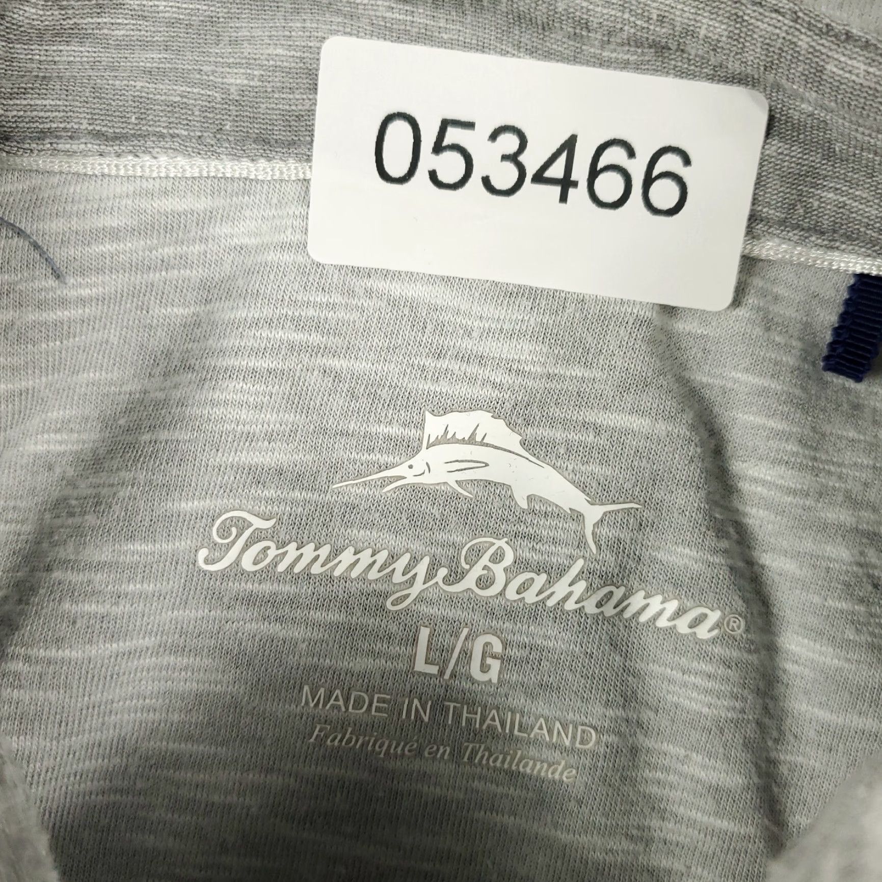 Tommy Bahama Tommy Bahama Polo Shirt Mens Large Gray Marlin Casual Short Sleeve Polo Shirt Size US L / EU 52-54 / 3 - 7 Thumbnail
