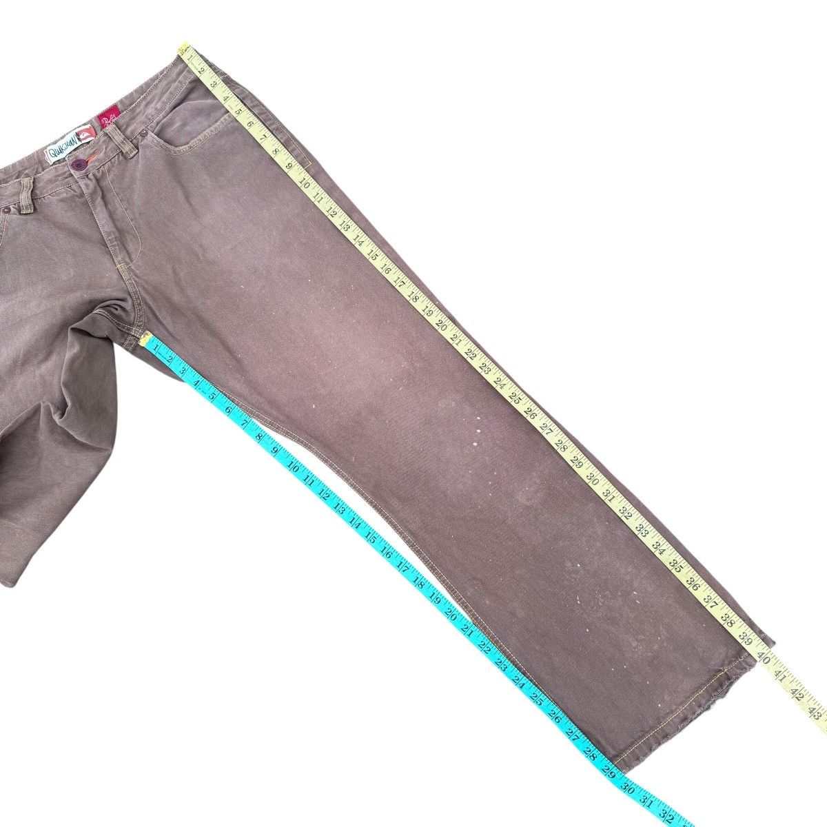 Quiksilver Vintage 90s Quiksilver Distressed Denim Jeans Brown Size US 34 / EU 50 - 18 Thumbnail