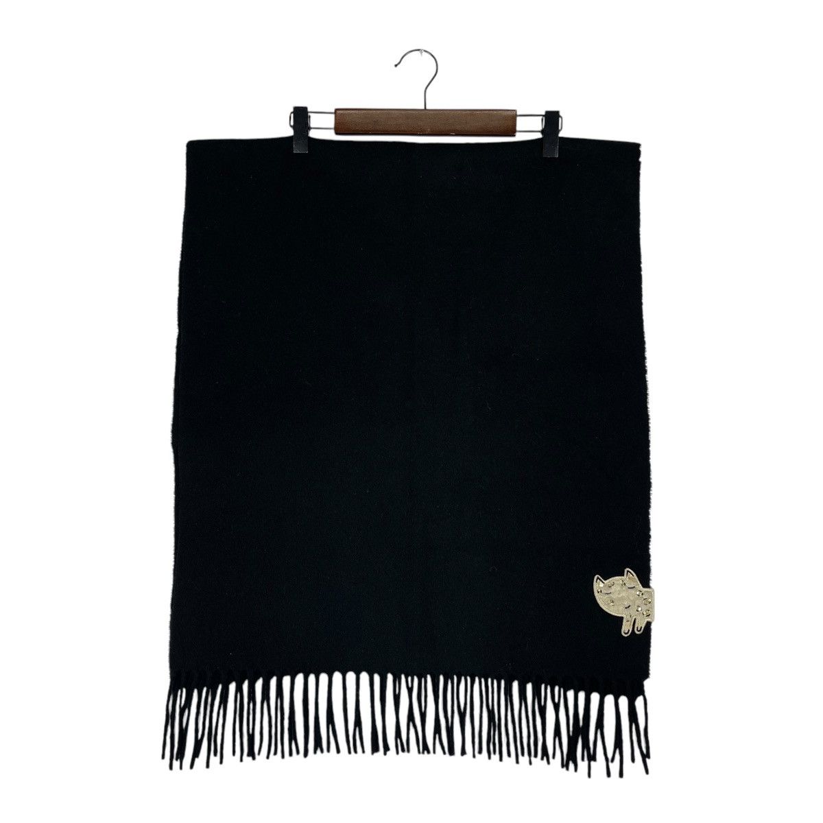 Issey Miyake × Tsumori Chisato Vintage Tsumori Chisato Gibi Wear Black Large Scarf Muffler Size ONE SIZE - 8 Thumbnail