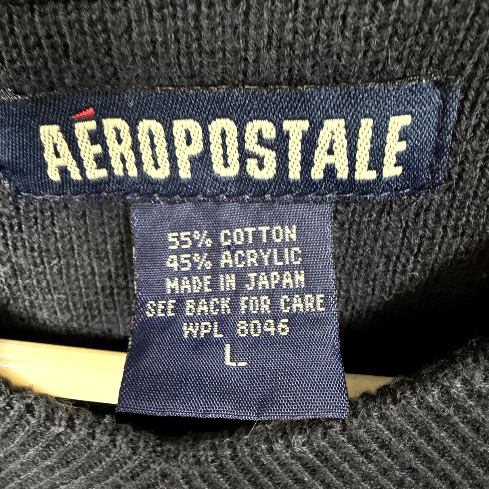 Aeropostale VINTAGE Aeropostale Sweater Mens L Blue V-Neck Striped Pullover 90s Preppy Grunge Knit Long Sleeve Winter Fall Casual Mens Size US L / EU 52-54 / 3 - 5 Thumbnail
