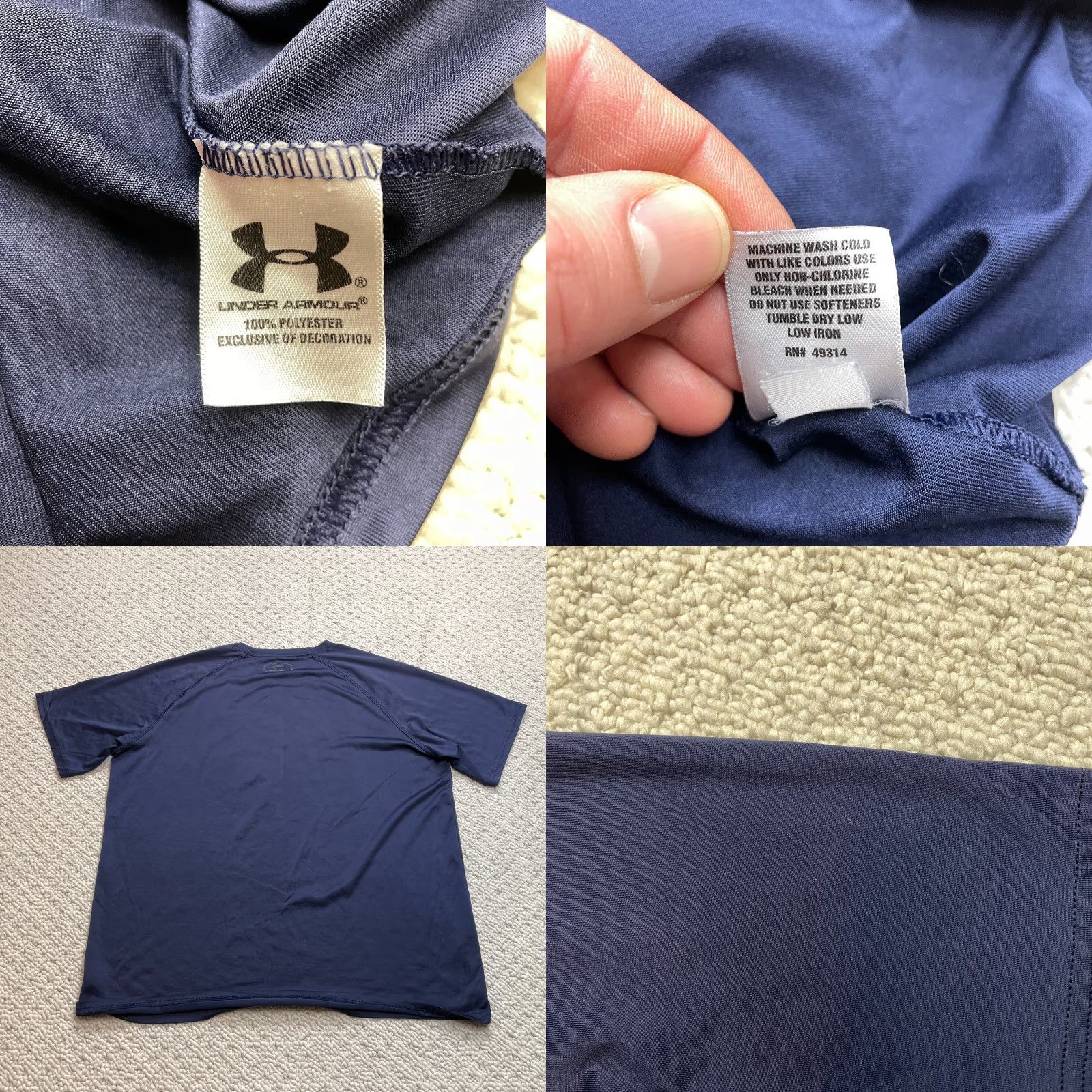 Under Armour Under Armour T-Shirt Mens Large Navy Blue UCLA Bruins Logo Microfiber Active HeatGear Short Sleeve Crew Neck Size US L / EU 52-54 / 3 - 8 Thumbnail