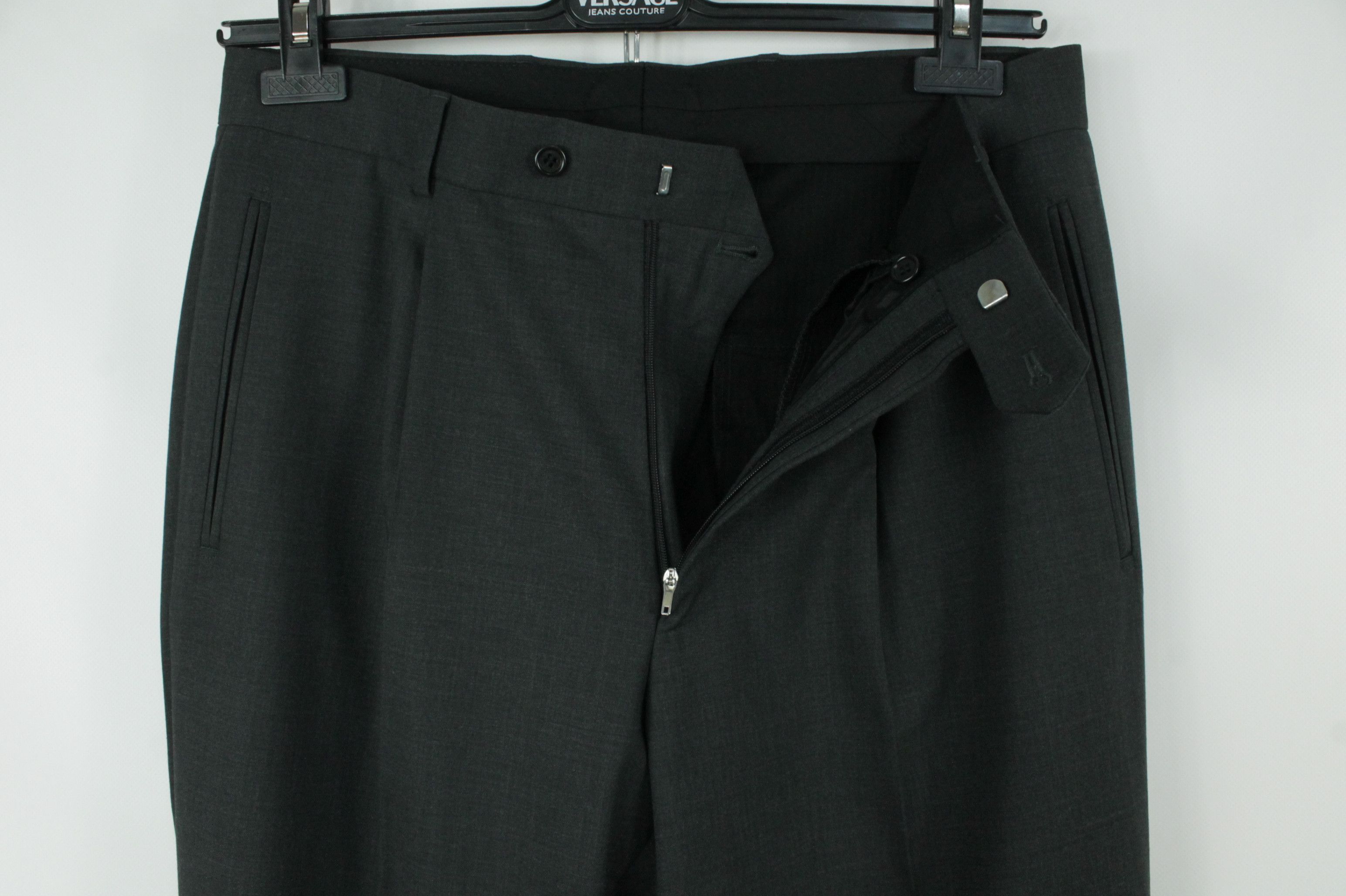 Hugo Boss Vintage Hugo Boss Gray Stretch Wool Formal Suit Men's Size 40L - 10 Thumbnail