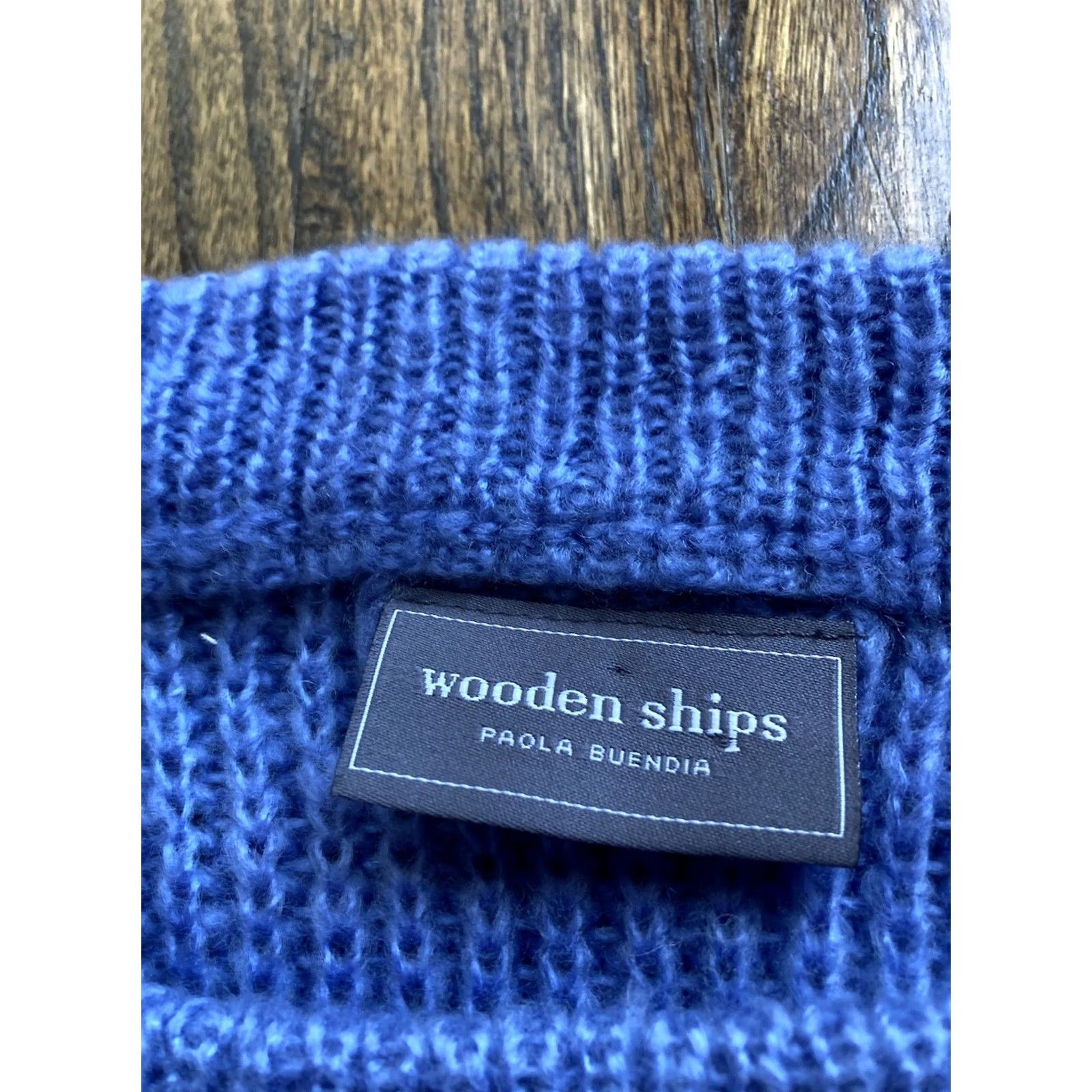 Vintage Wooden Ships Sweater Womens Medium Blue Mohair Blend Knit Pullover Size M / US 6-8 / IT 42-44 - 5 Thumbnail
