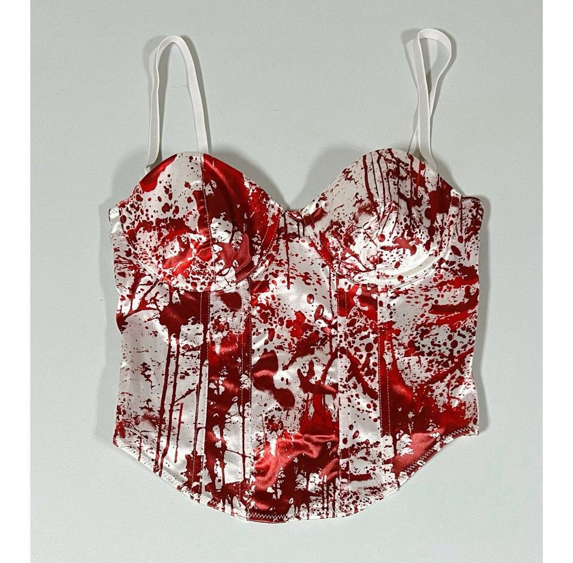 Dolls Kill Bloody Halloween Corset Bustier Top Shirt XS 🩸🔪