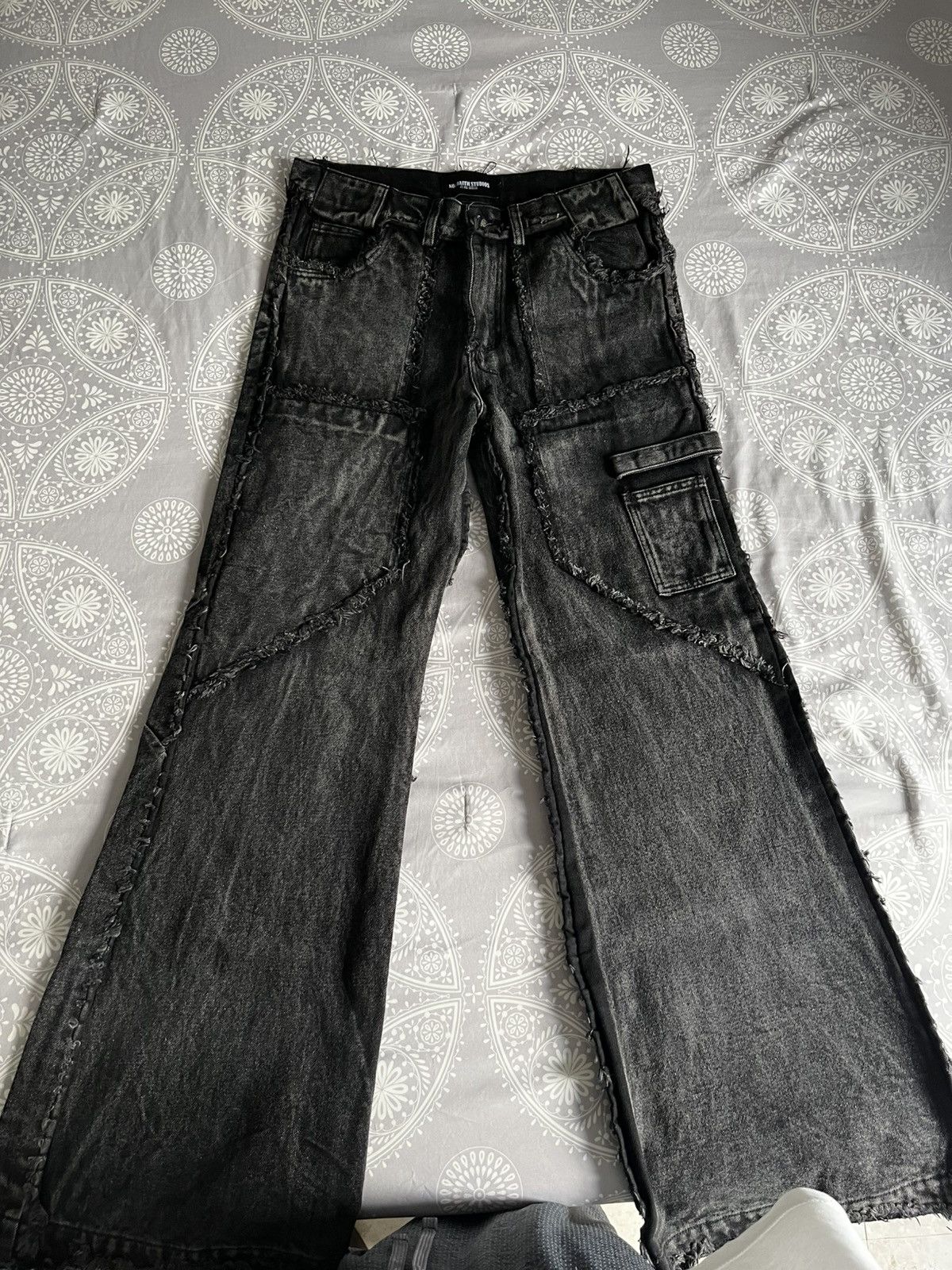 No Faith Studios Flared Denim | Grailed