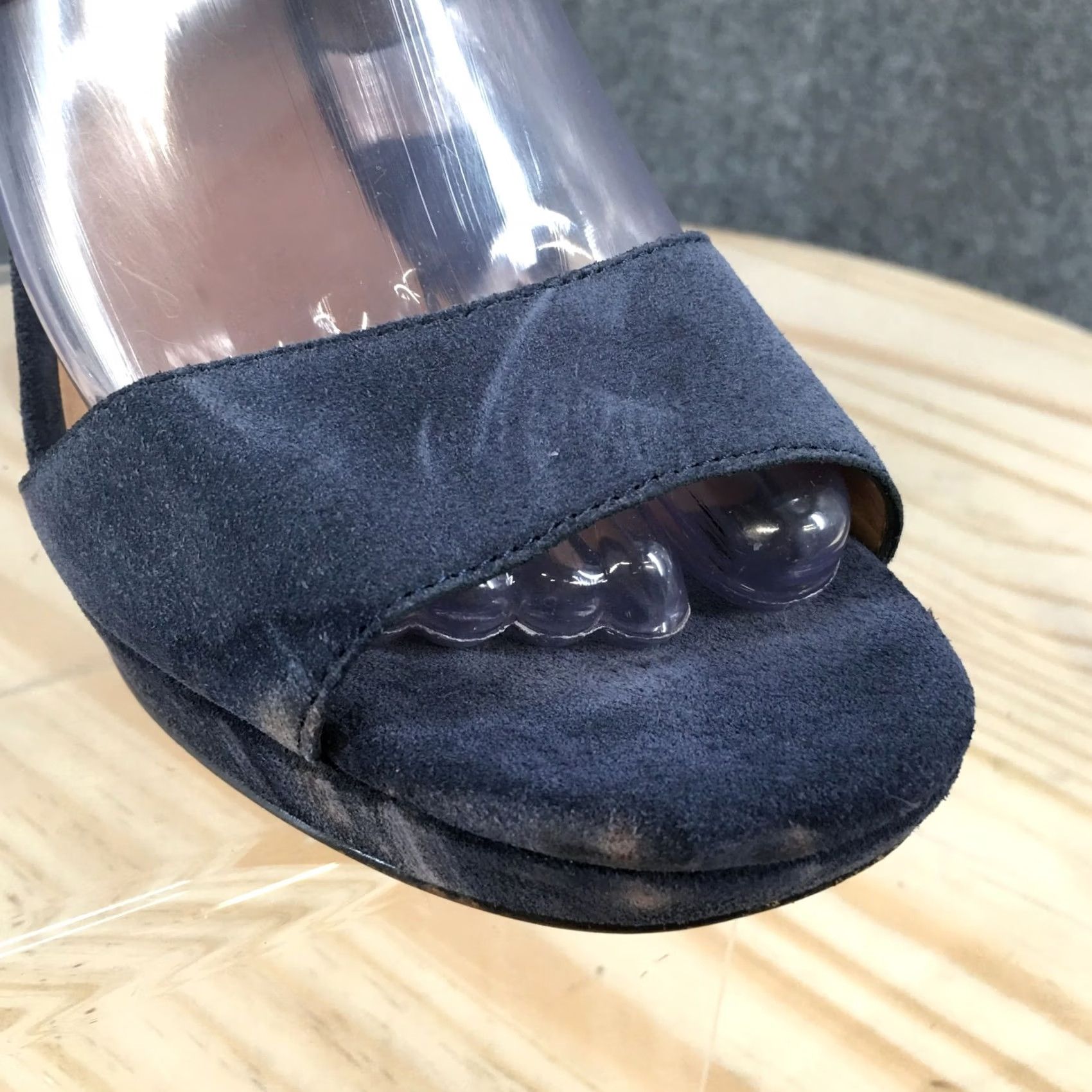 Banana Republic Banana Republic Sandals Womens 8 M Slingback Blue Peep Toe Casual Block Heels Shoes Size US 8 / IT 38 - 4 Thumbnail