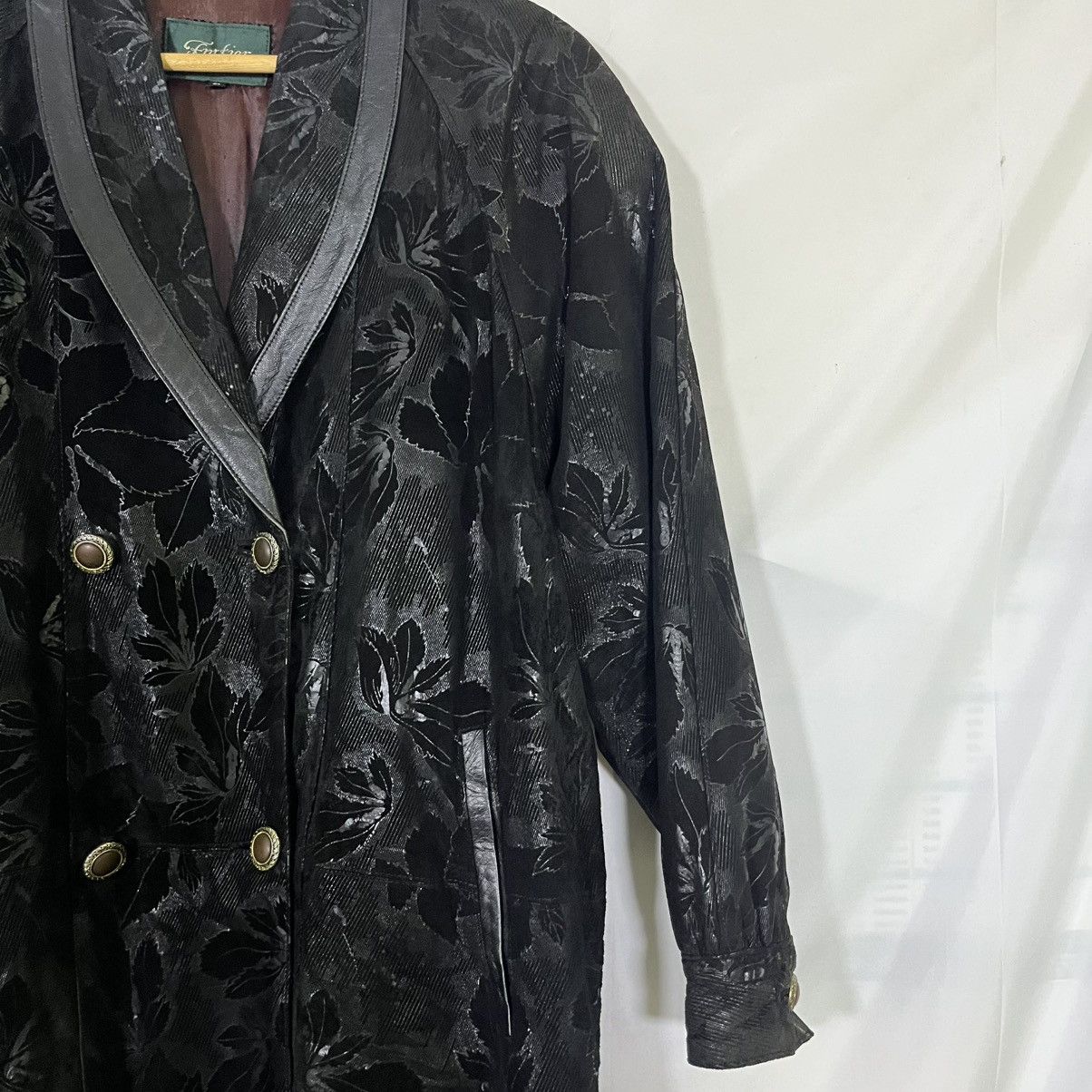 If Six Was Nine VINTAGE FURLIER SUEDE LEATHER DOUBLE BREASTED COAT Size US L / EU 52-54 / 3 - 3 Thumbnail