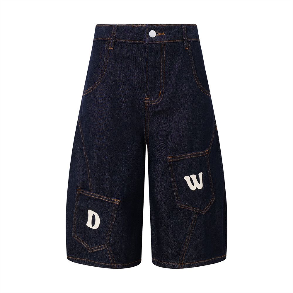 Japanese Brand × Jean Men's irregular pocket cargo denim shorts Size US 32 / EU 48 - 1 Thumbnail