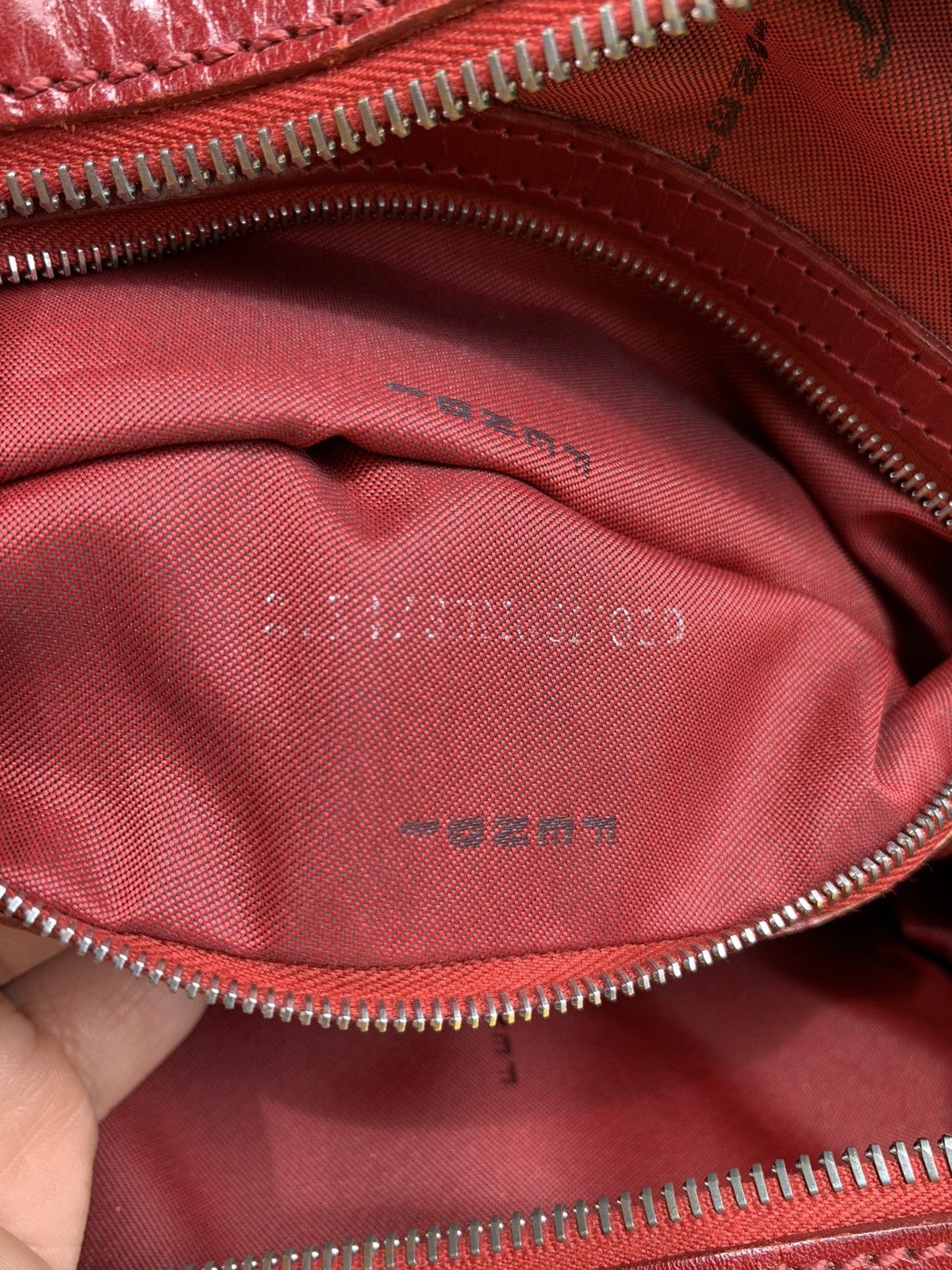Fendi × Vintage AUTHENTIC VINTAGE FENDI ZUCA TOTE TOBACCO RED BAG Size ONE SIZE - 12 Thumbnail