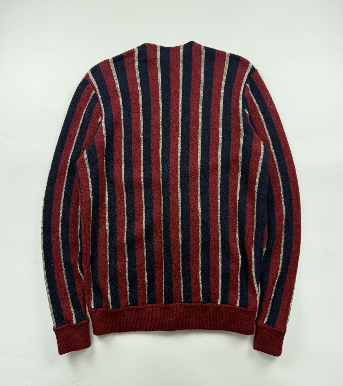 Saint Laurent Paris Saint Laurent x Hedi Slimane Pinstripe Wool Cardigan Size US L / EU 52-54 / 3 - 2 Thumbnail
